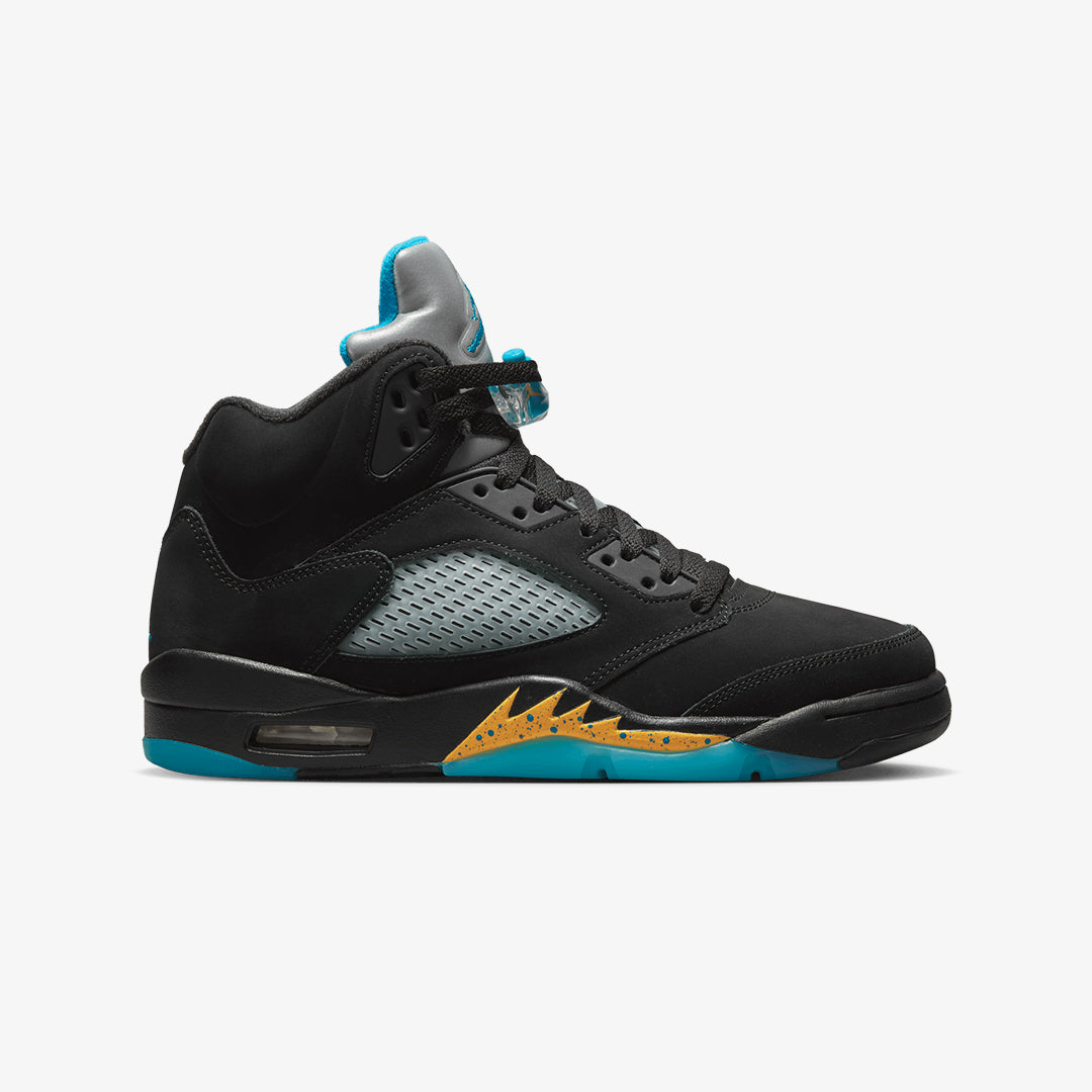 Jordan | AIR JORDAN 5 RETRO { BLACK/AQUATONE-TAXI - view 6