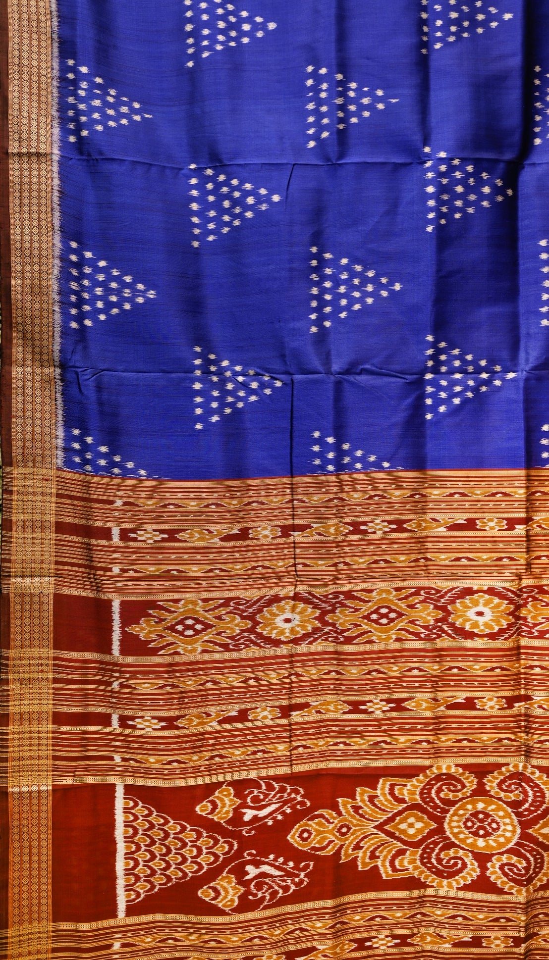 IndianVillèz Blue Jhoti Theme Odisha Ikat Khandua Silk Saree - view 2
