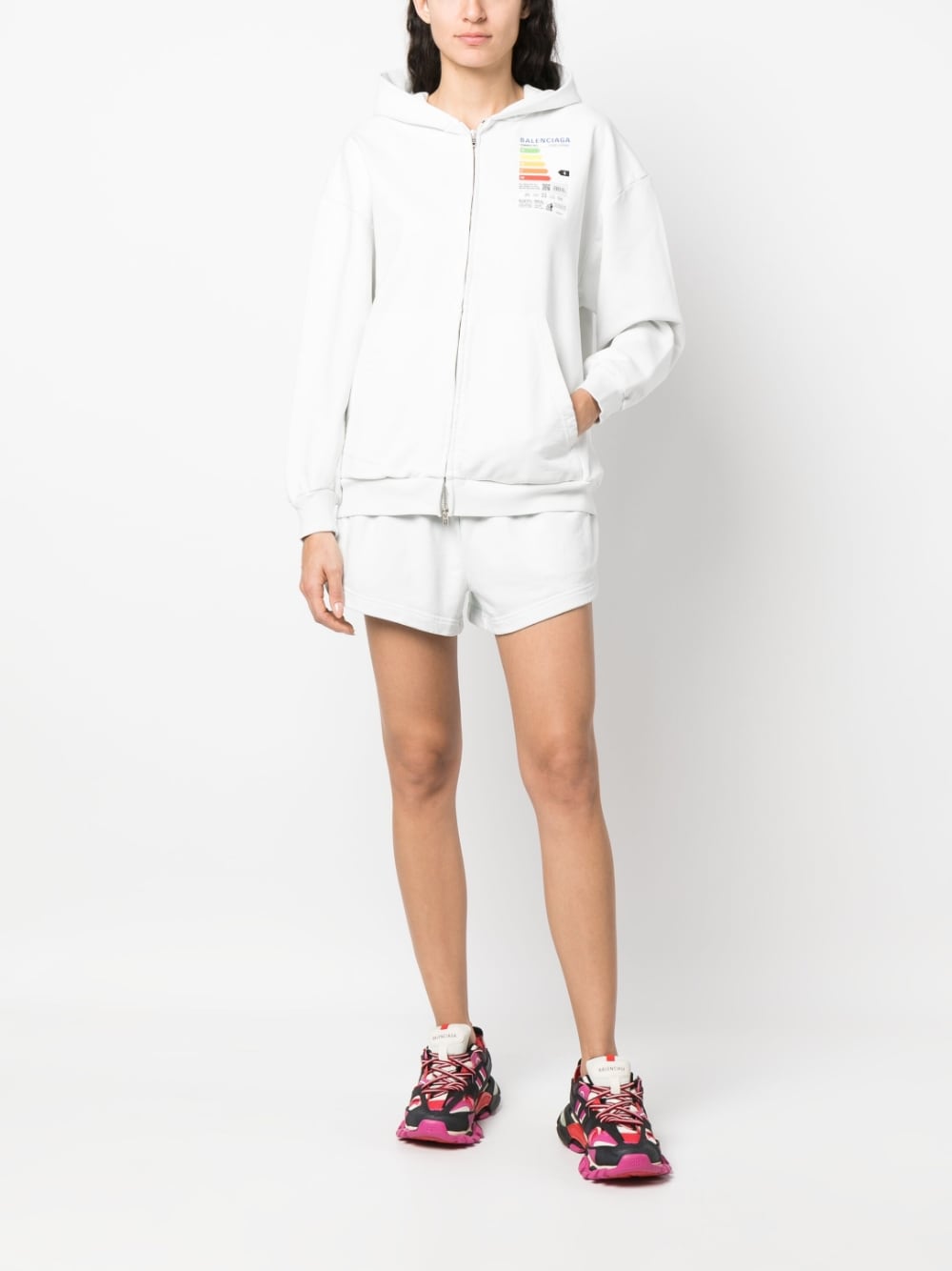 Balenciaga flared elasticated-waist shorts – Cotton 100% - view 2
