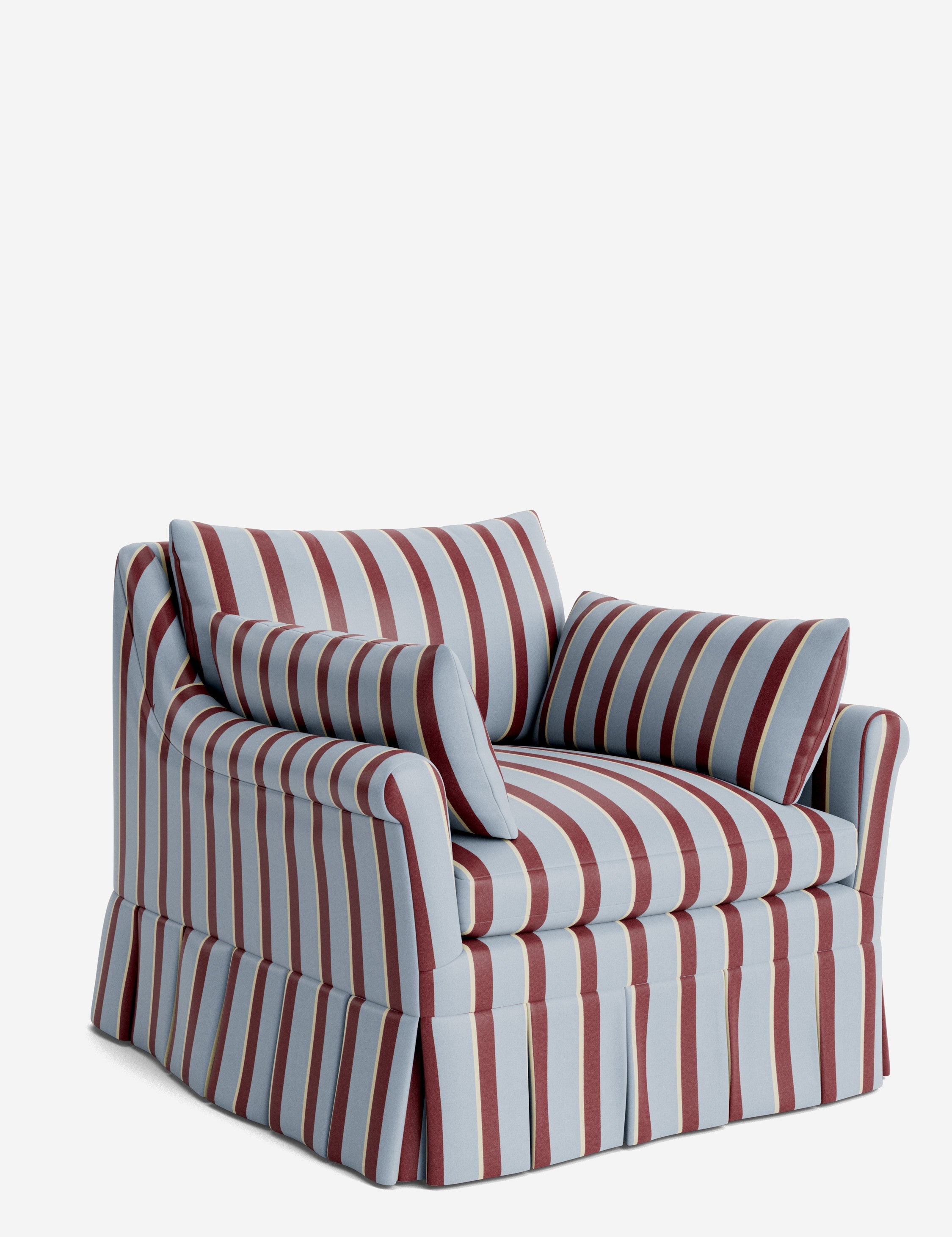 Lulu and Georgia Portola Rolled Arm Luxe Depth Pleated Chair - view 63