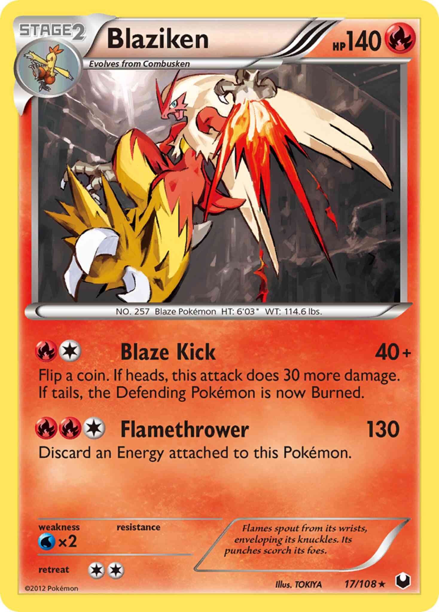 Rare holo bw5-17 – Pokémon Blaziken - 17/108 - Rare Holo [bw5-17] [Holo]
