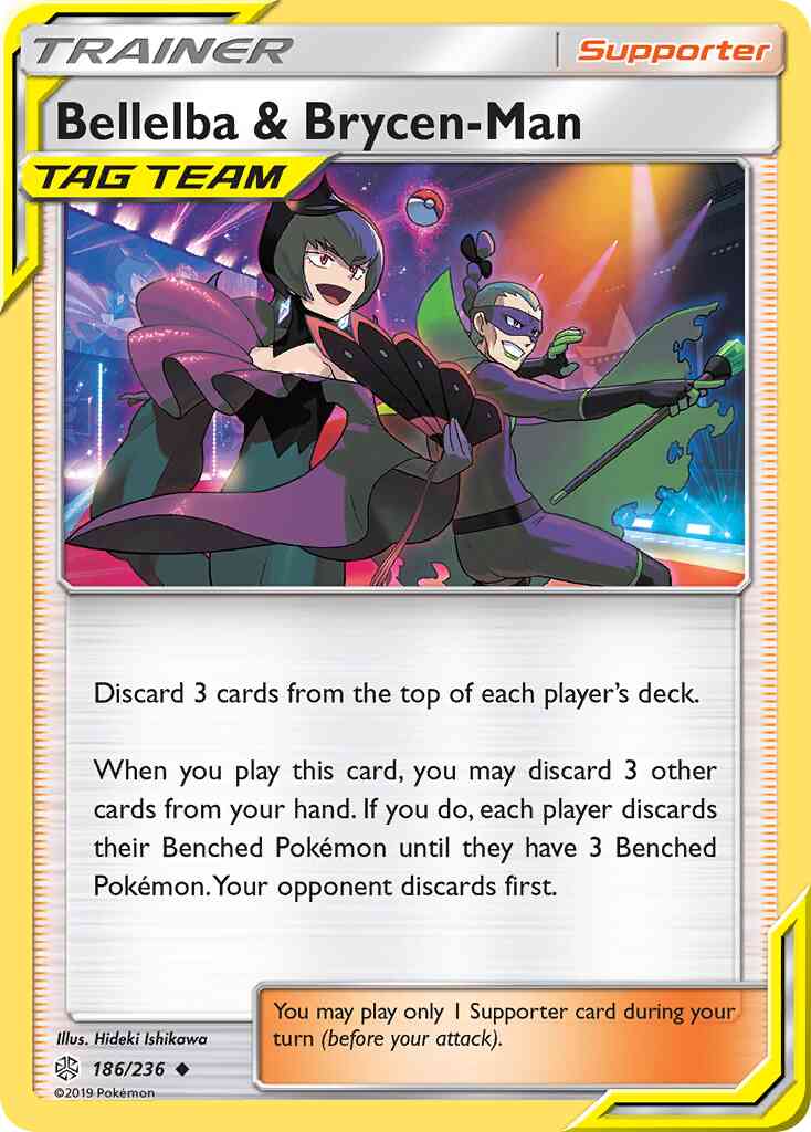 Uncommon sm12-186 reverse – Pokémon Bellelba & Brycen-Man - 186/236 - Uncommon [sm12-186] [Reverse Holo]
