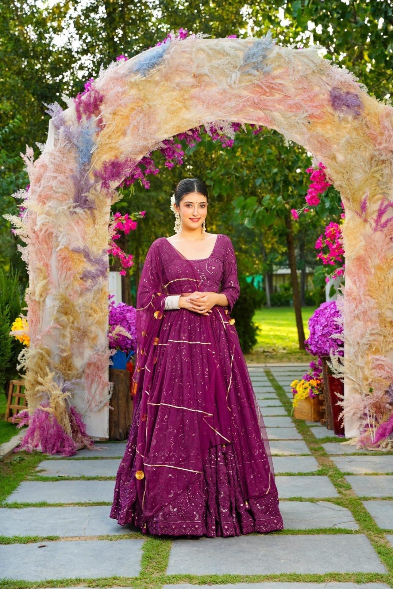 Idaho-o Murphy GEORGETTE LEHENGA CHOLI SET – Women's - view 2
