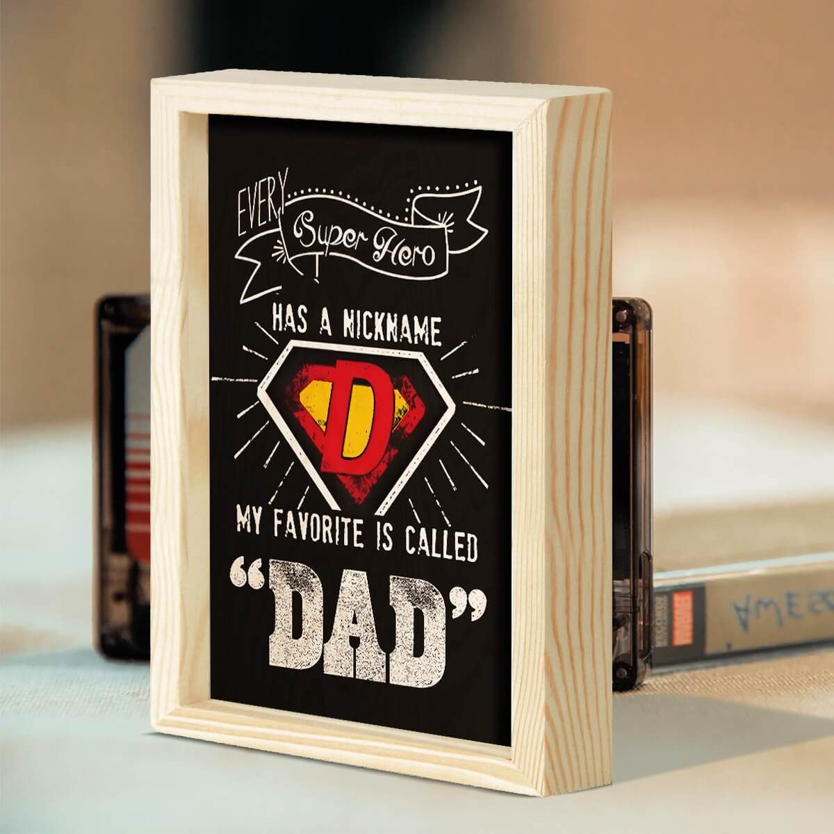 Bigsmall_cc Superhero Dad Wooden Wall Art - view 2