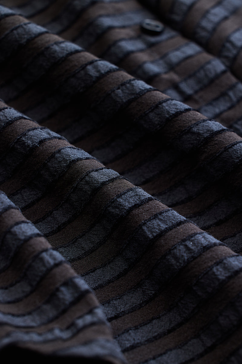 SNITCH Black Textured Stripes Shirt - view 9