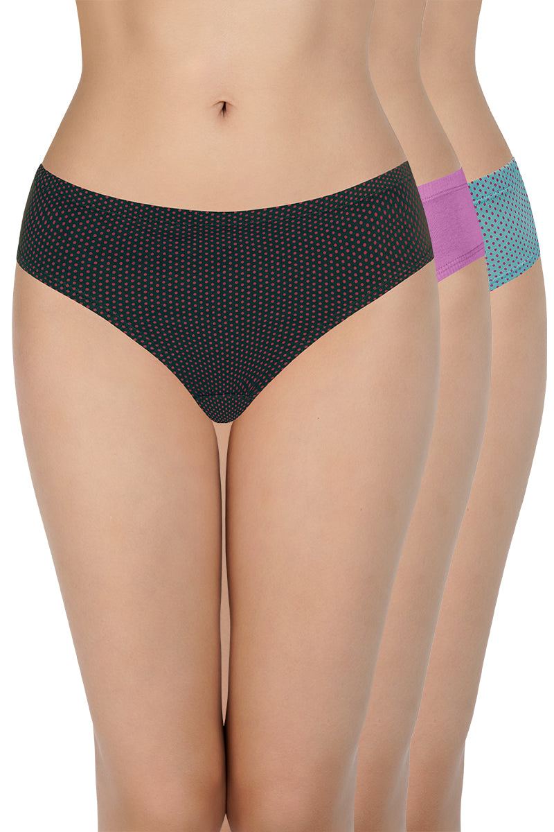 every de 100% Cotton Bikini Panty Pack (Pack of 3) - D007 - Multi