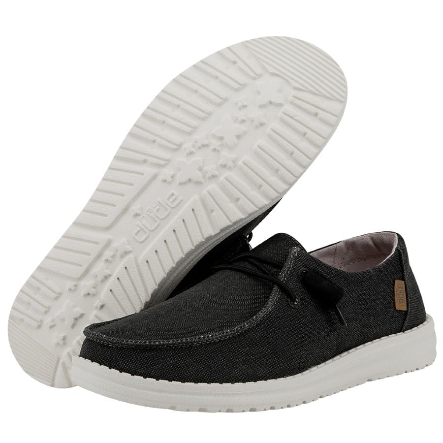 HEYDUDE shoes Wendy Chambray - Off Black – Women's - view 3