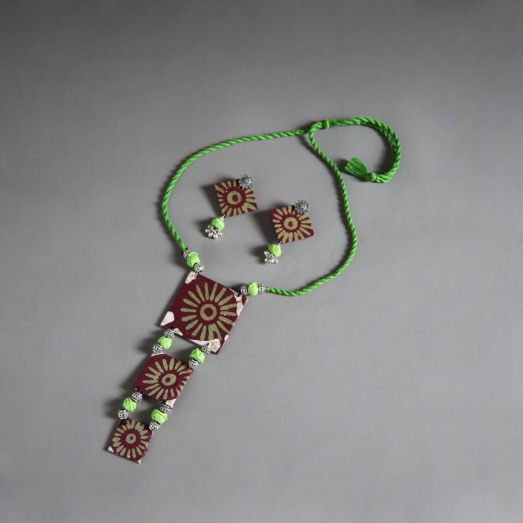 JALPARI Fabart German Silver Necklace Set 02 - view 2