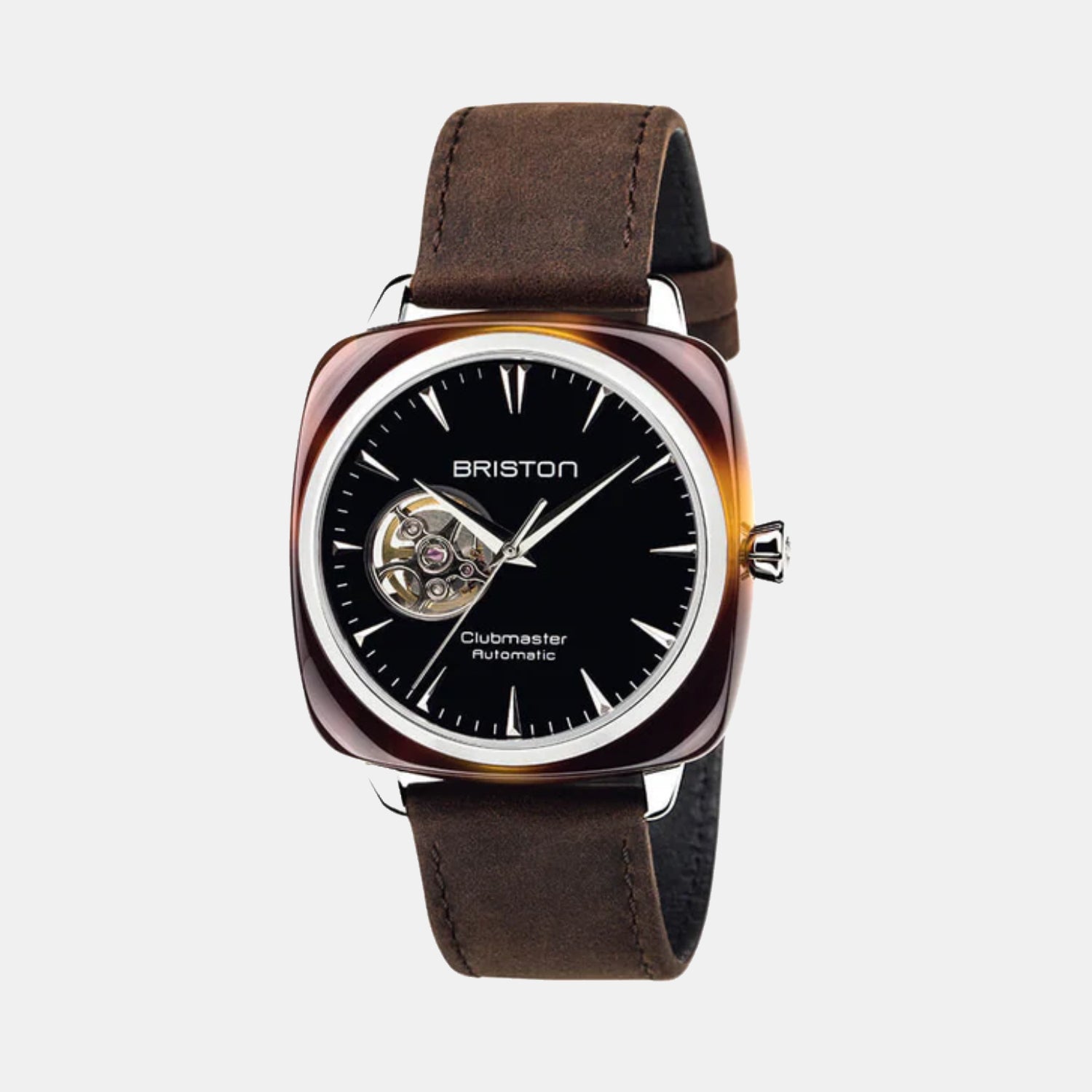 Briston Clubmaster Iconic Men Automatic Black Dial Analog Leather Watch 18740.SA.TI.1.LVC