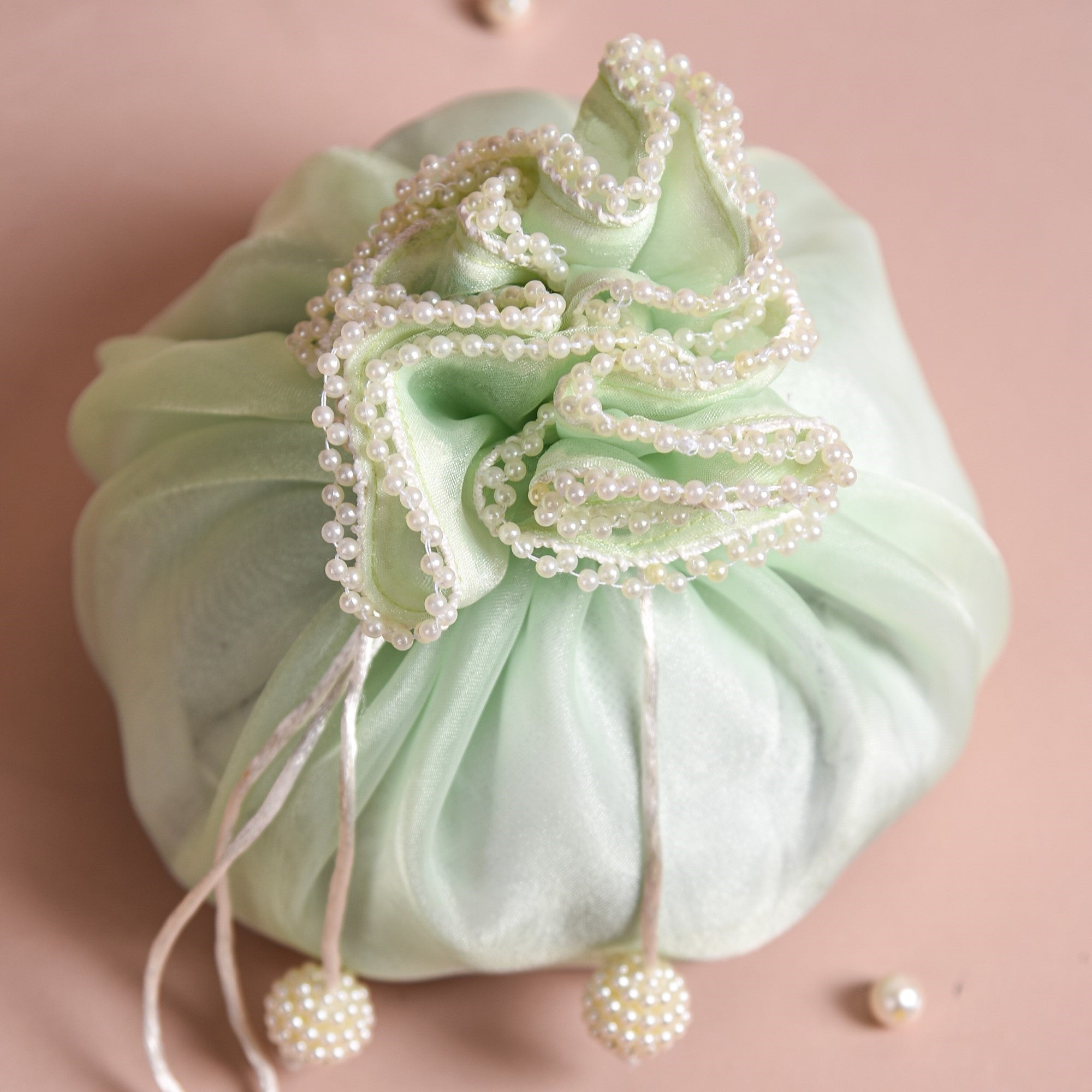 Nestasia Pearl Potli Bags For Gifting Set Of 2 - view 3