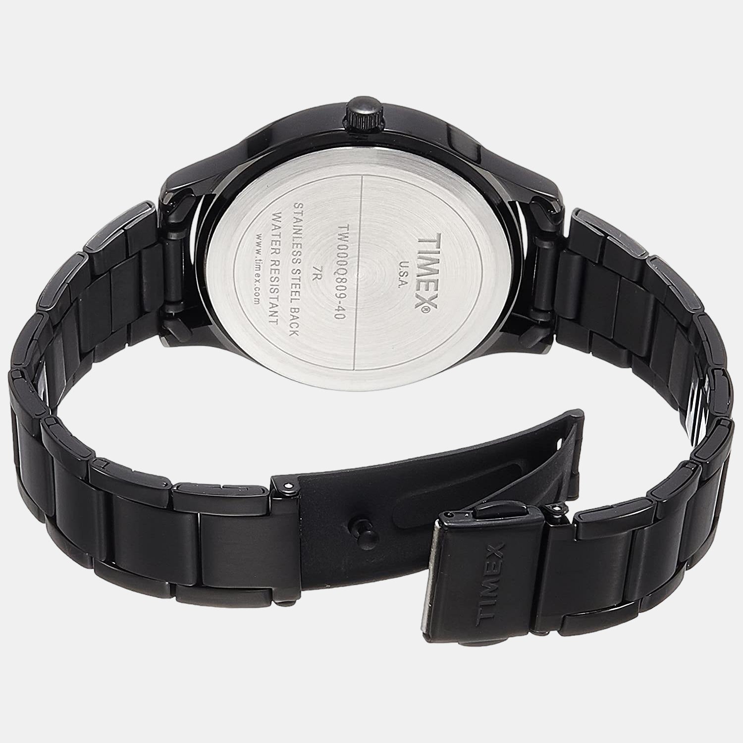 Timex Fashion Women Quartz Black Dial Chronograph Stainless Steel Watch TW000Q809 - view 2
