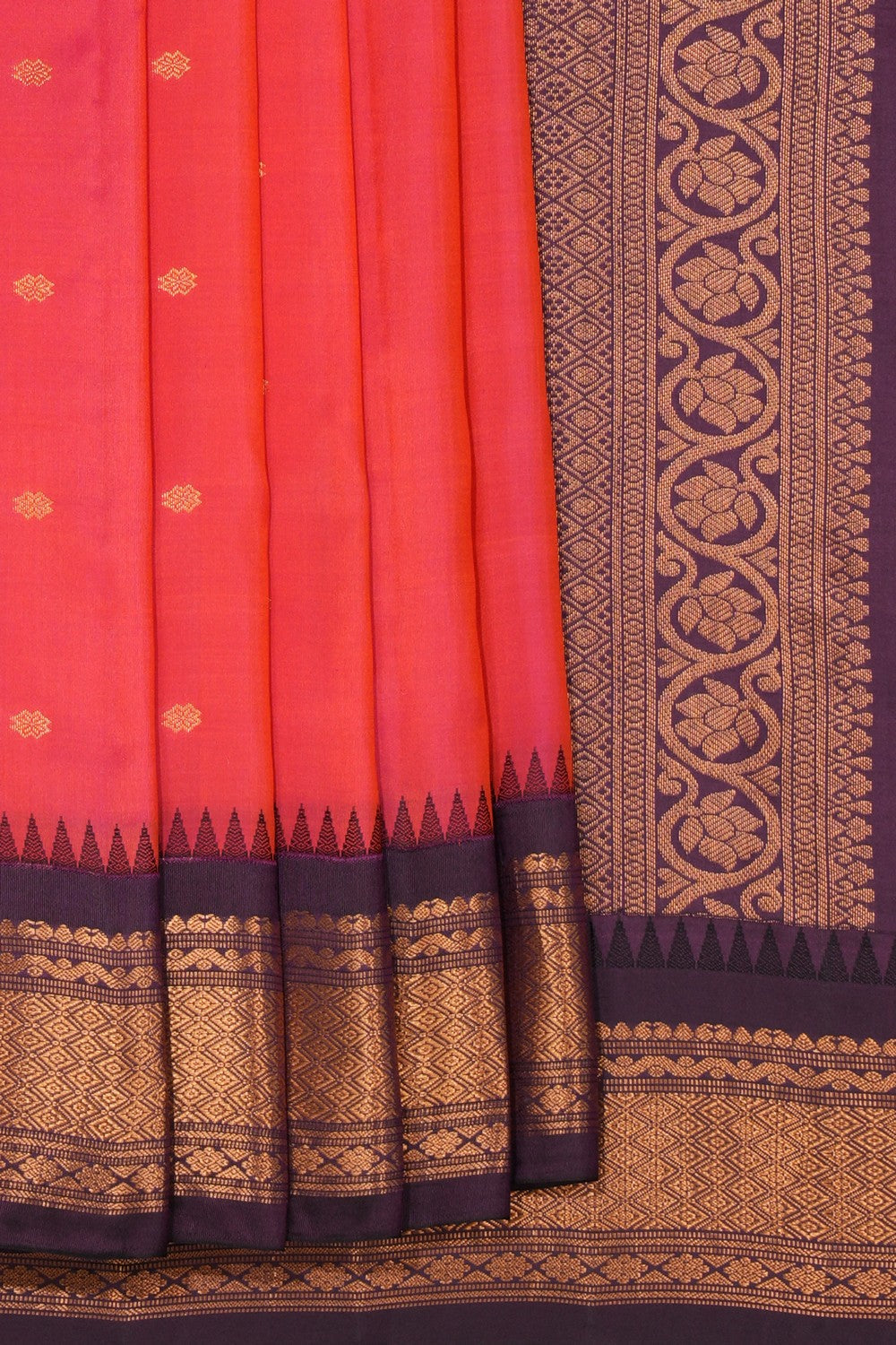 Kalanjali Gadwal Silk Pink Saree – Women's