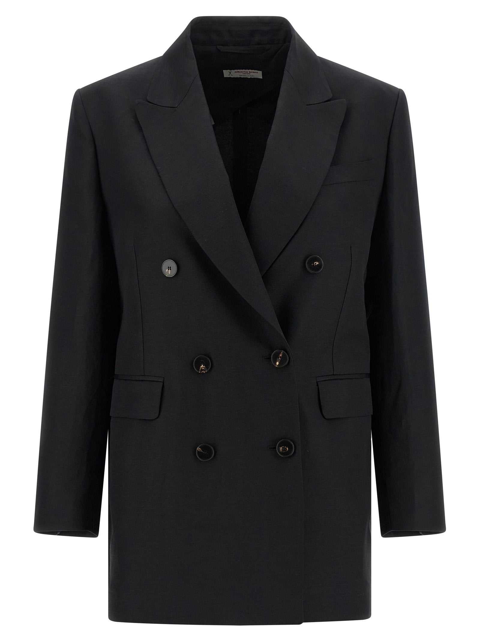 Alberto Biani Linen Viscose Blazer – 66% viscose, 34% linen