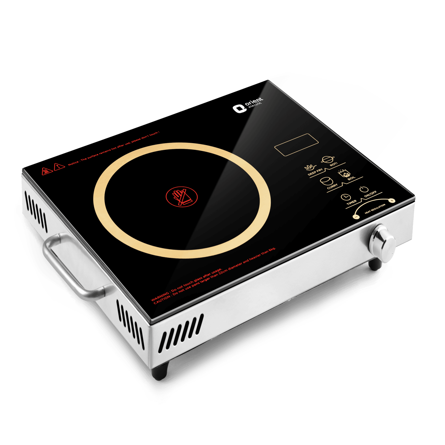 Orient Electric Sizzle Infrared Cooktop | 2200 Watt Induction Cooktop | All Metal Cookware | 1 Year Warranty