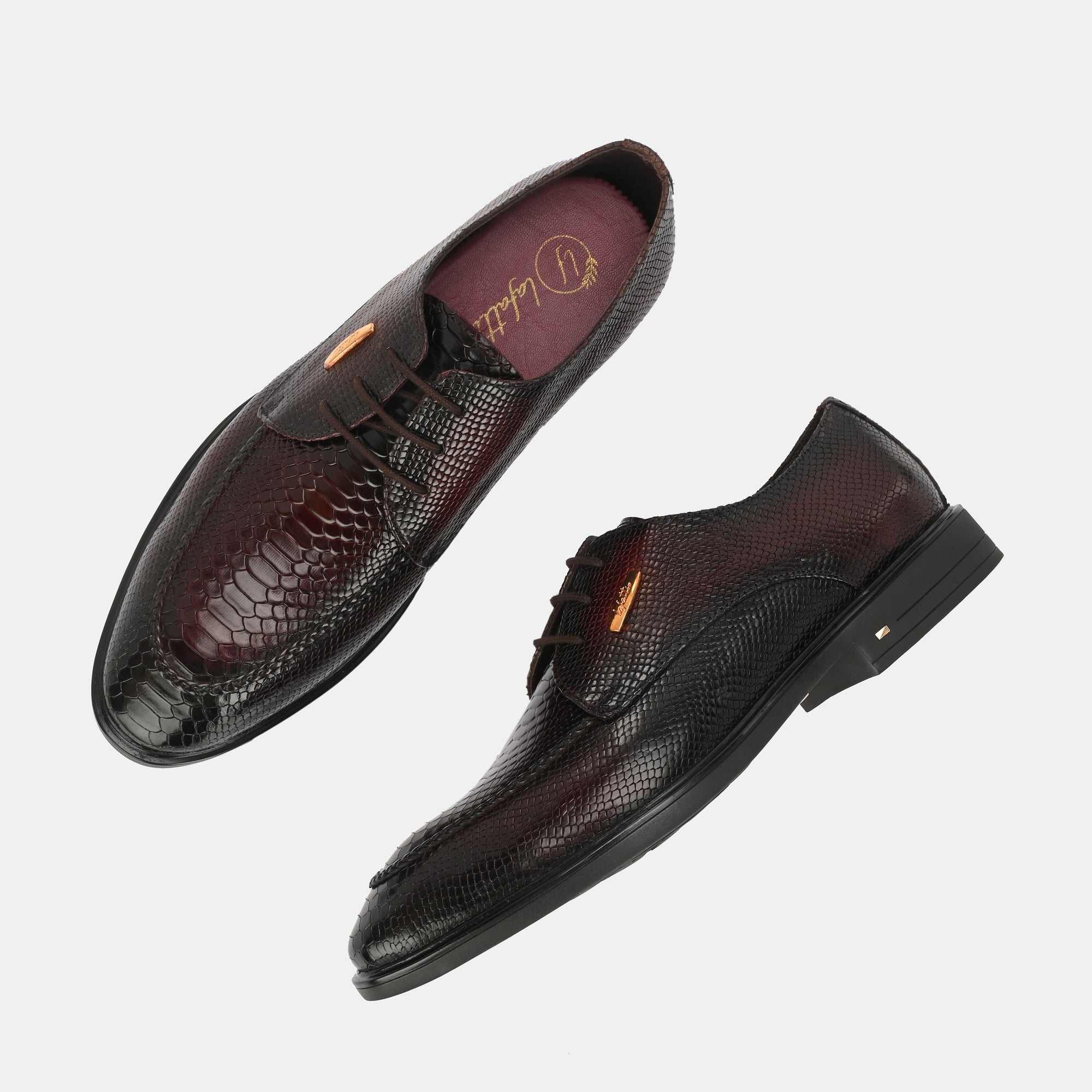Cherry Textured Lace-Up Shoes by Lafattio - view 10