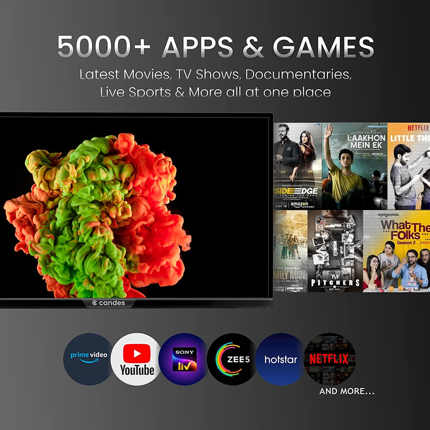 Candes 40 Inches Full HD Smart Android LED TV (Black) (2021 Model) - view 4