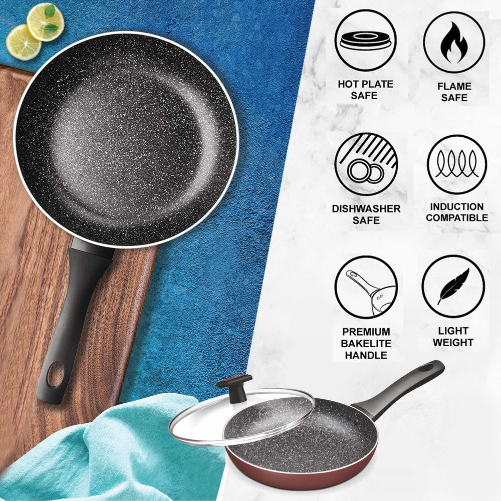 Granito Induction Fry Pan With Lid (Milton Procook) - view 3