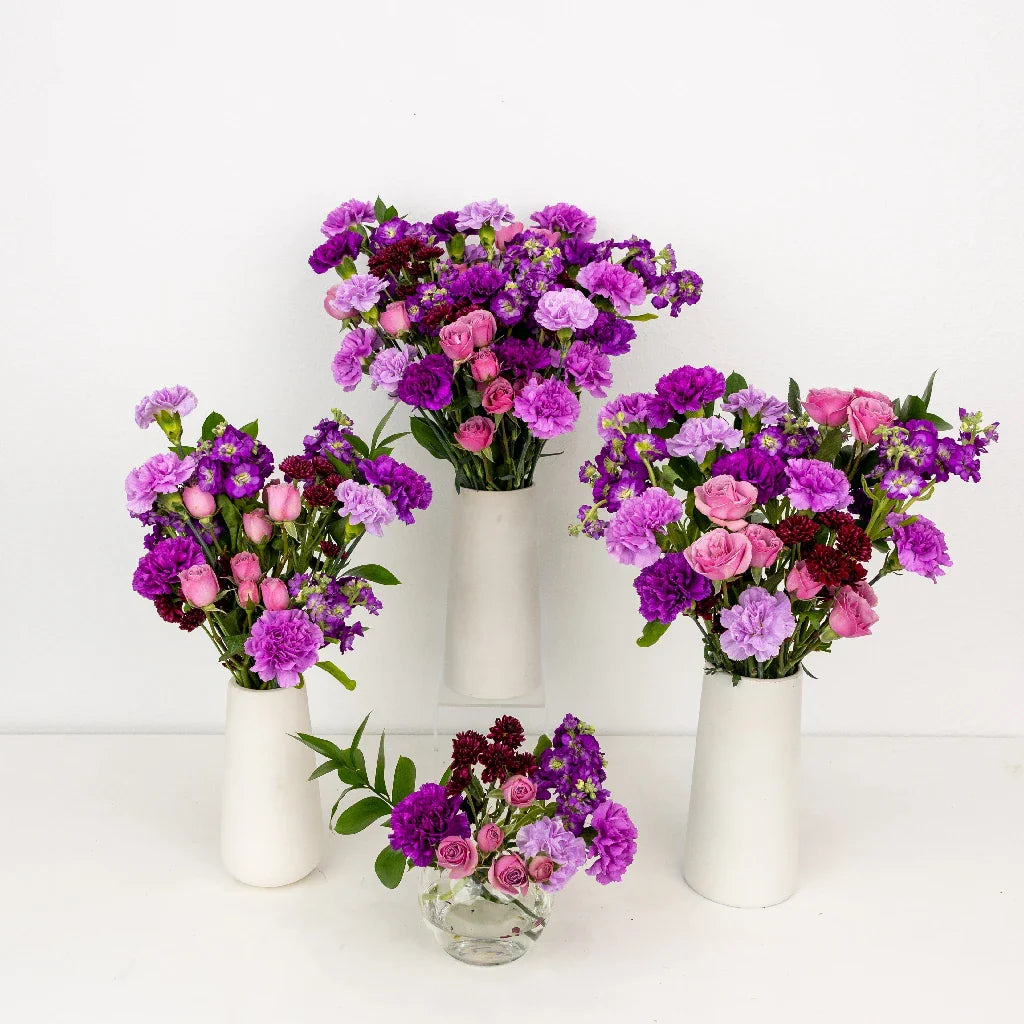 FiftyFlowers Shades Of Purple Flower Centerpieces
