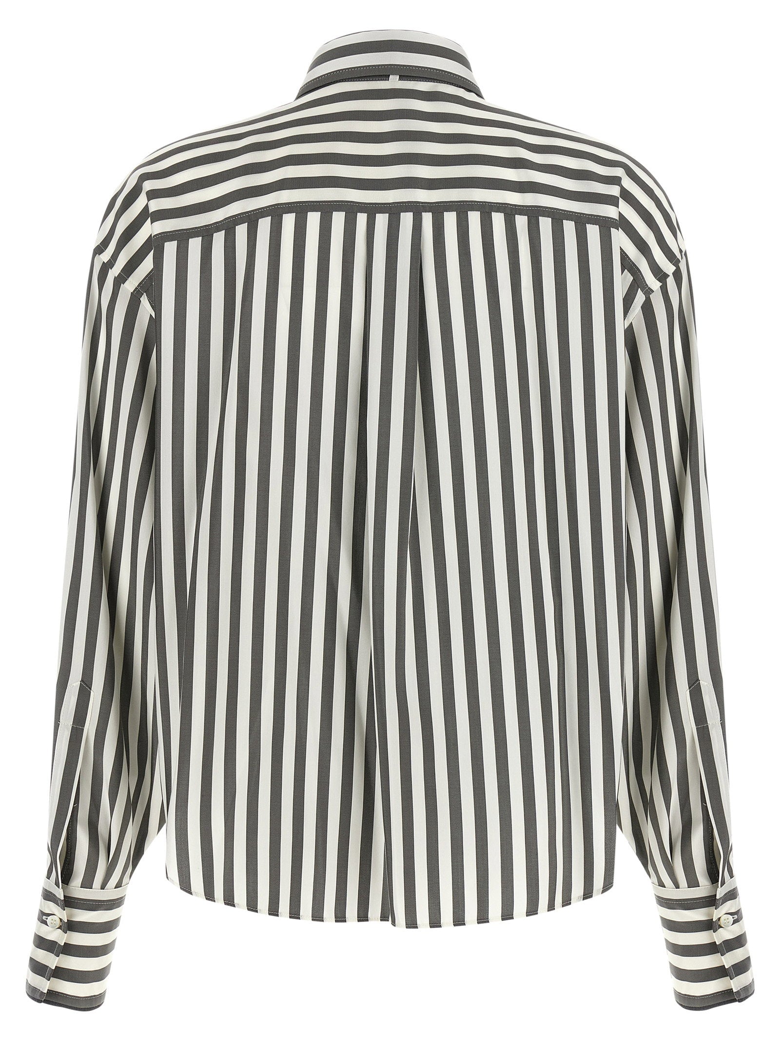 Brunello Cucinelli Shirt With Scarf – 100% silk - view 2