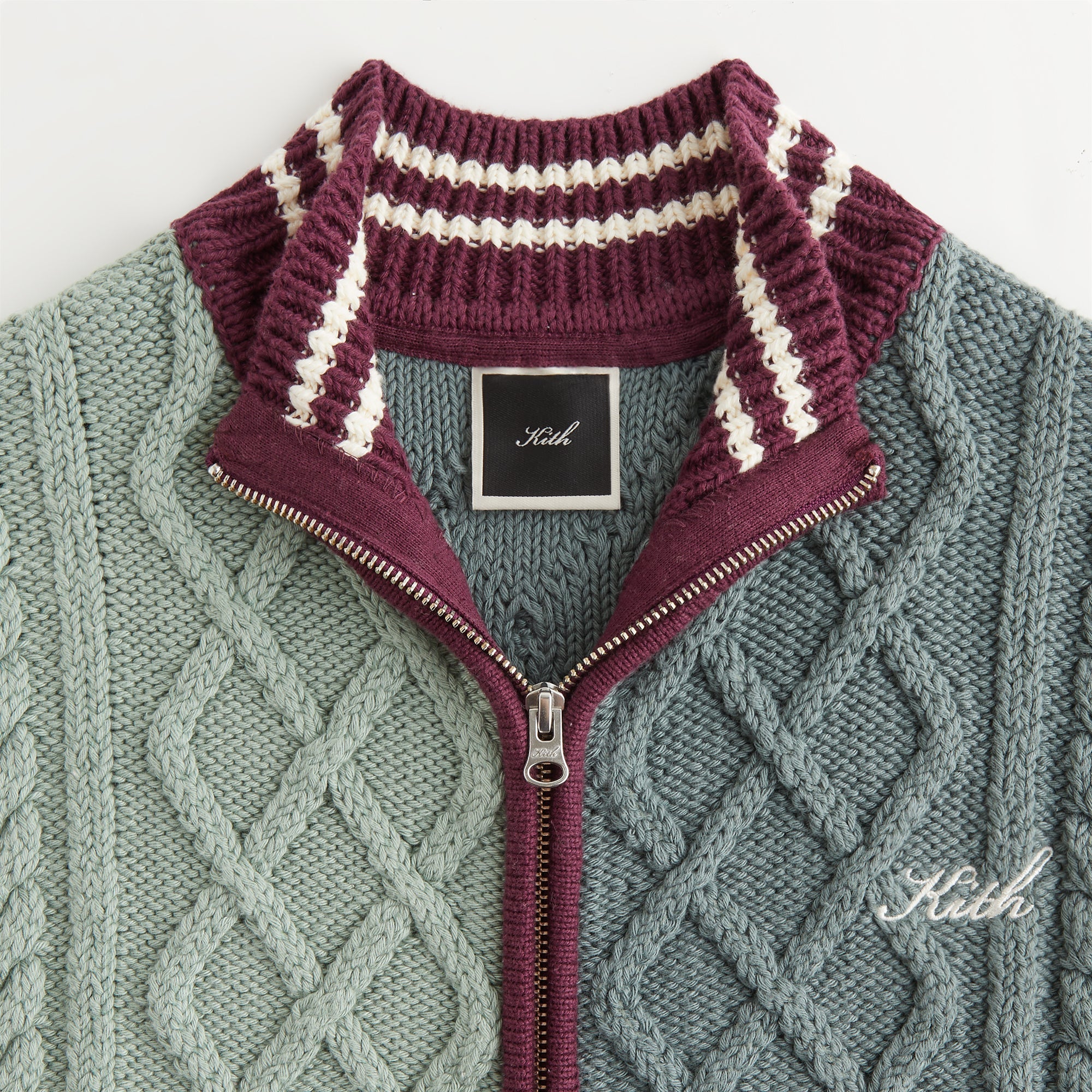 Kith Women Wyler Blocked Full Zip Sweater - Virtue - view 4