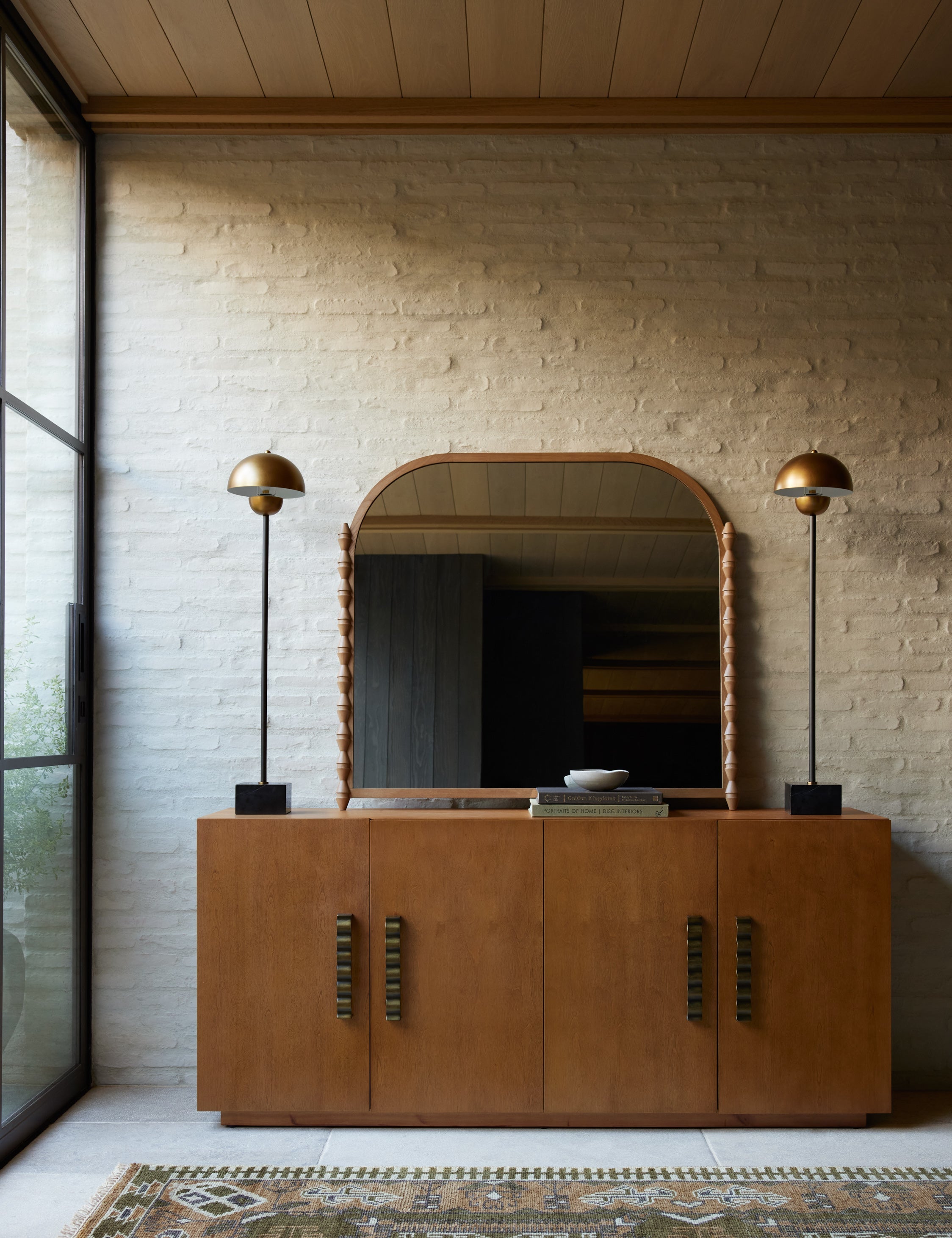 Lulu and Georgia Aziel Table Lamp – Brushed Brass and Black - view 2