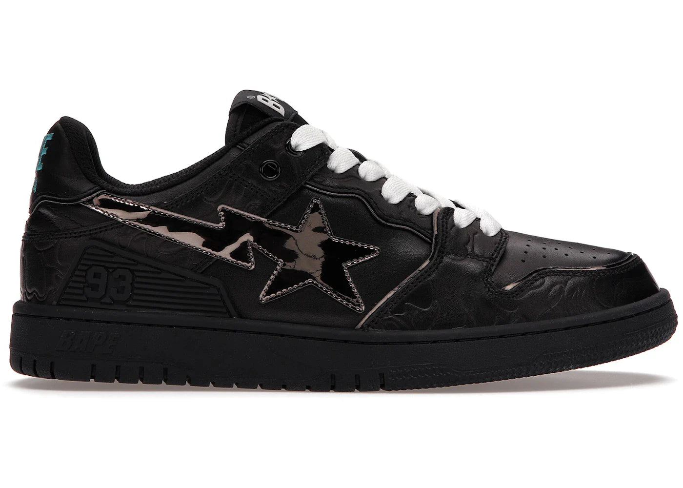 A Bathing Ape Bape SK8 Sta Black Silver