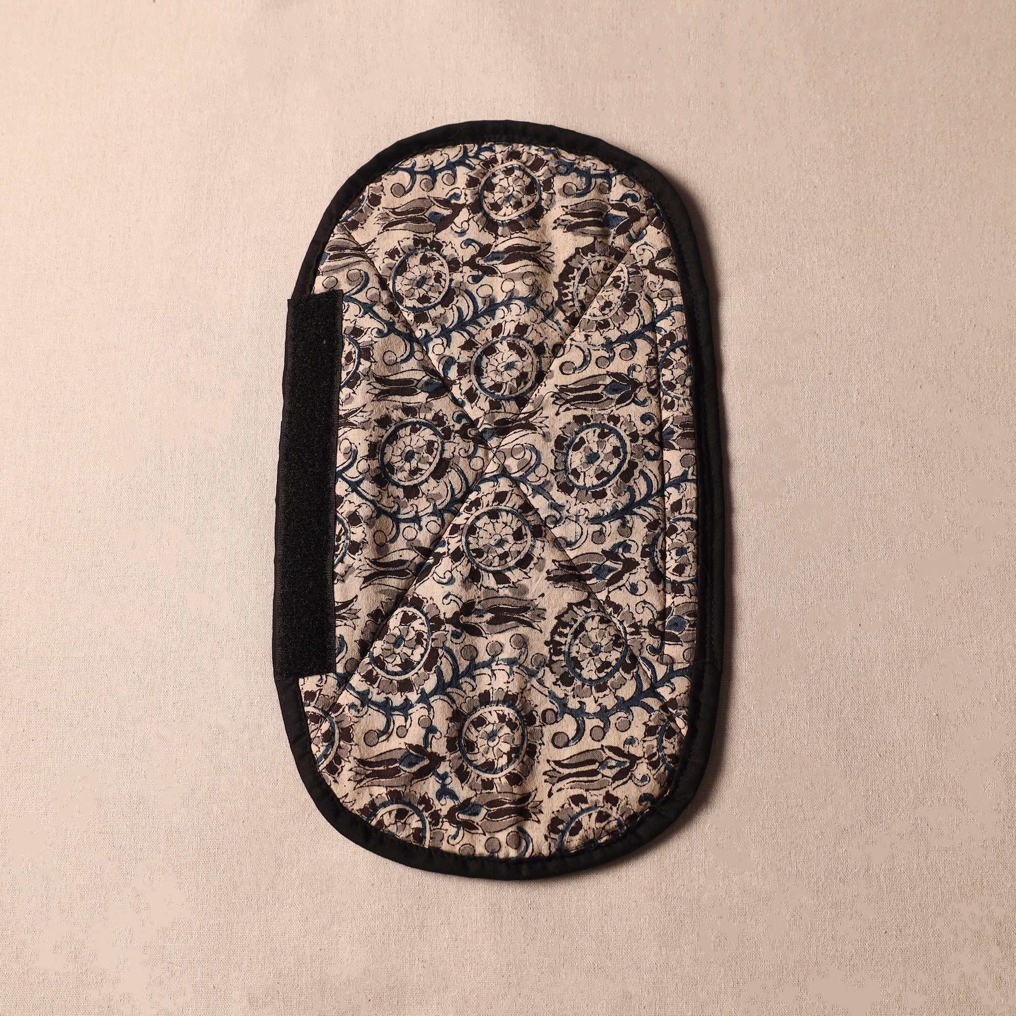 JALPARI Beige - Kalamkari Block Printed Fridge Cover with Handle Cover 03 - view 4
