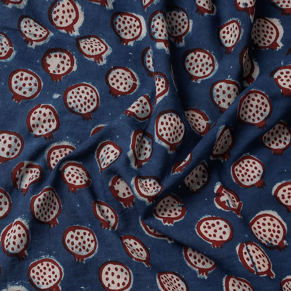 BINDAAS UNLIMITED Blue - Bindaas Block Art Printed Cotton Natural Dyed Precut Fabric - view 2