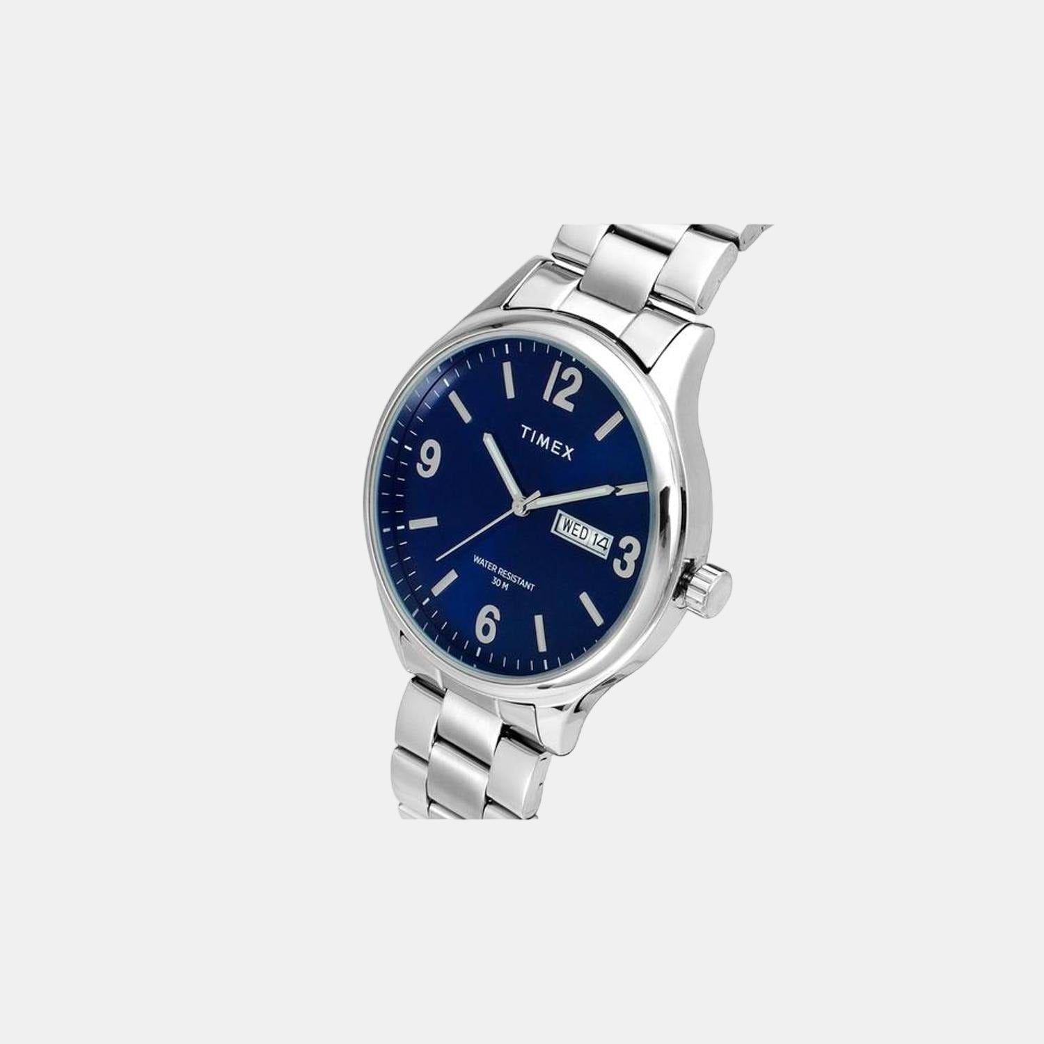 Timex Fashion Men Quartz Blue Dial Analog Stainless Steel Watch TWEG18420 - view 2