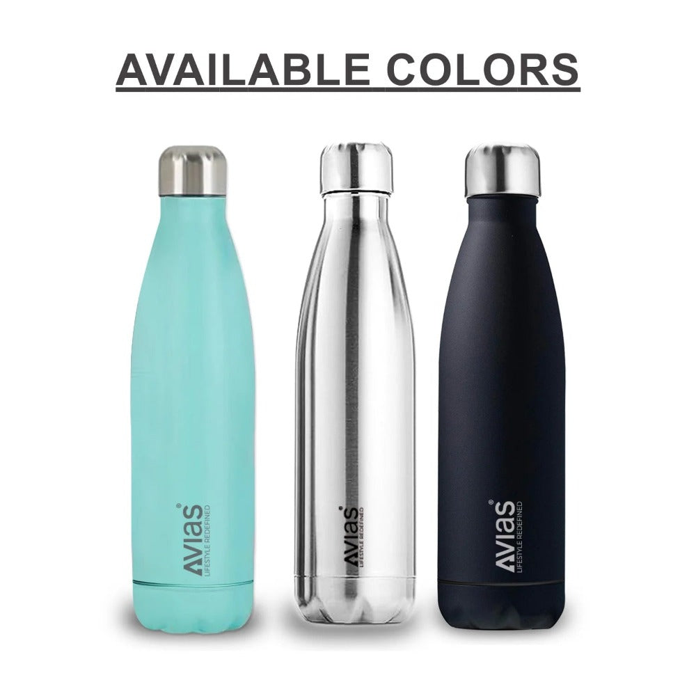 AVIAS Evita Premium Stainless Steel Vacuum Insulated Flask Water Bottel | Silver | 1 Pc - view 5