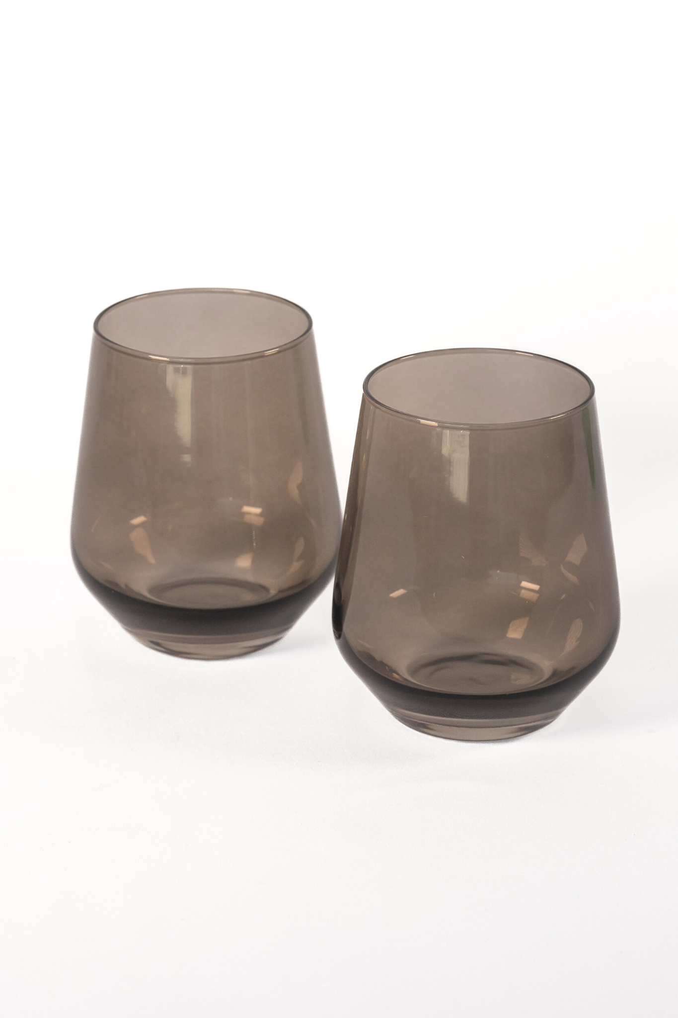 Estelle Colored Glass Estelle Colored Wine Stemless - Set of 2 {Gray Smoke}