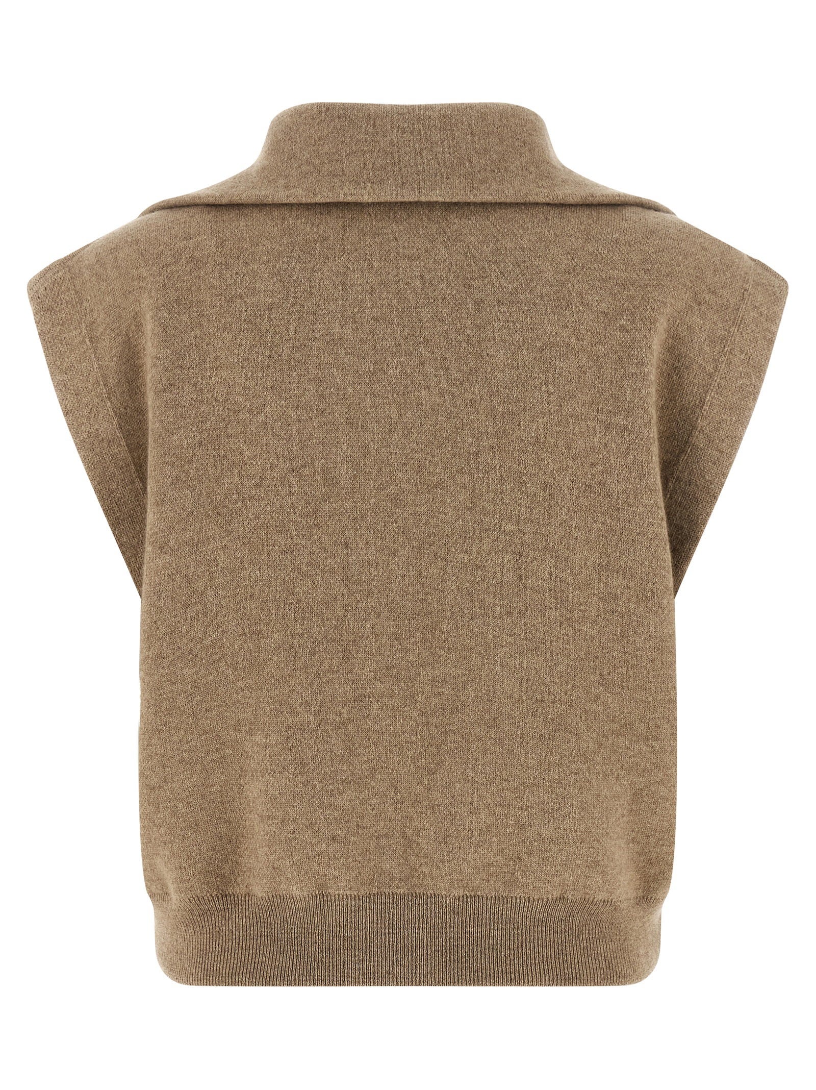 Brunello Cucinelli Shiny Zipper Pull Vest – 96% ws, 3% pa, 1% ea - view 2