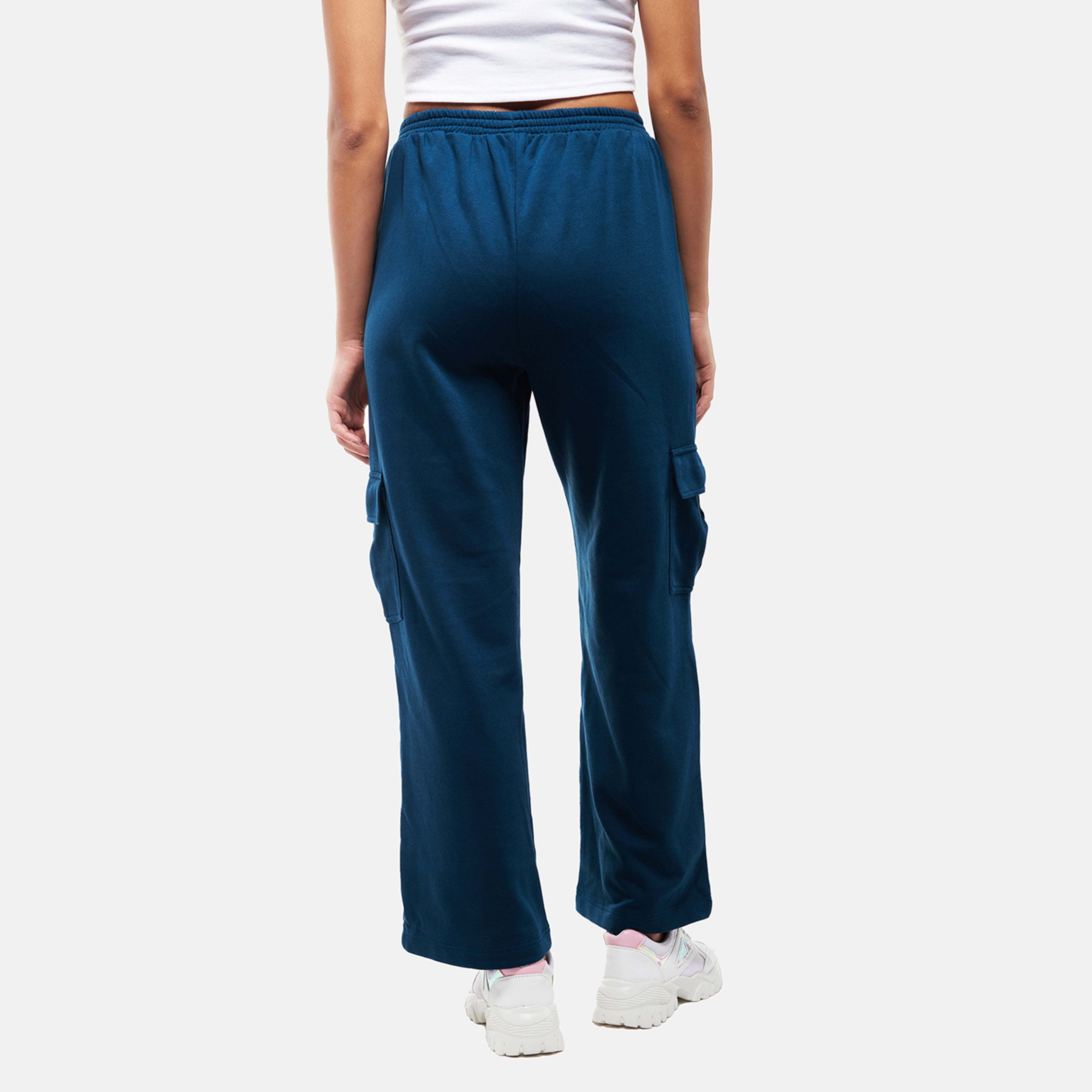 Normcore Blue Pull-Up Cargo Pants - view 6