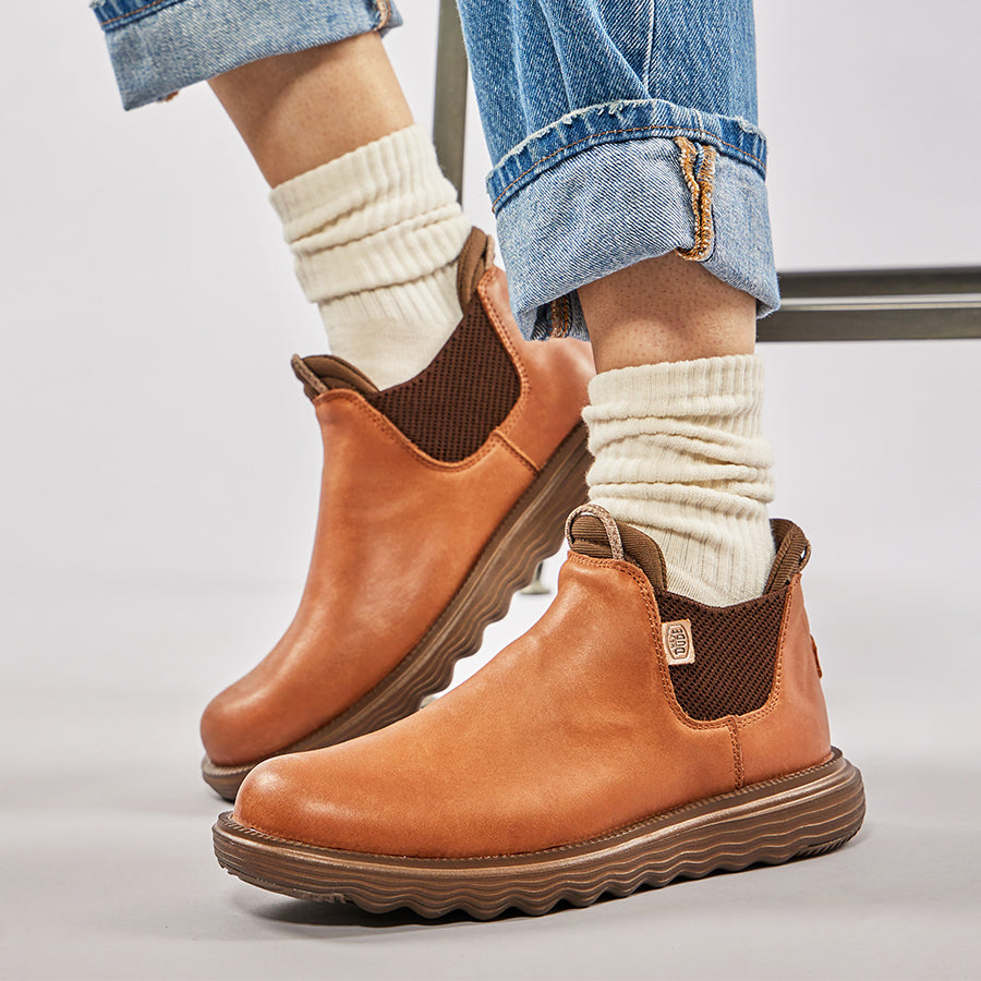 HEYDUDE shoes Branson Boot Craft Leather - Cognac - view 2