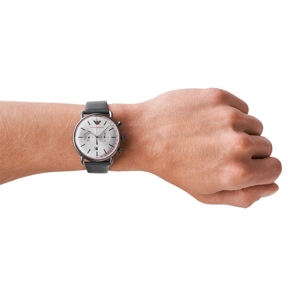 Emporio Armani Fun Loving Silver Dial Men 43mm - view 2