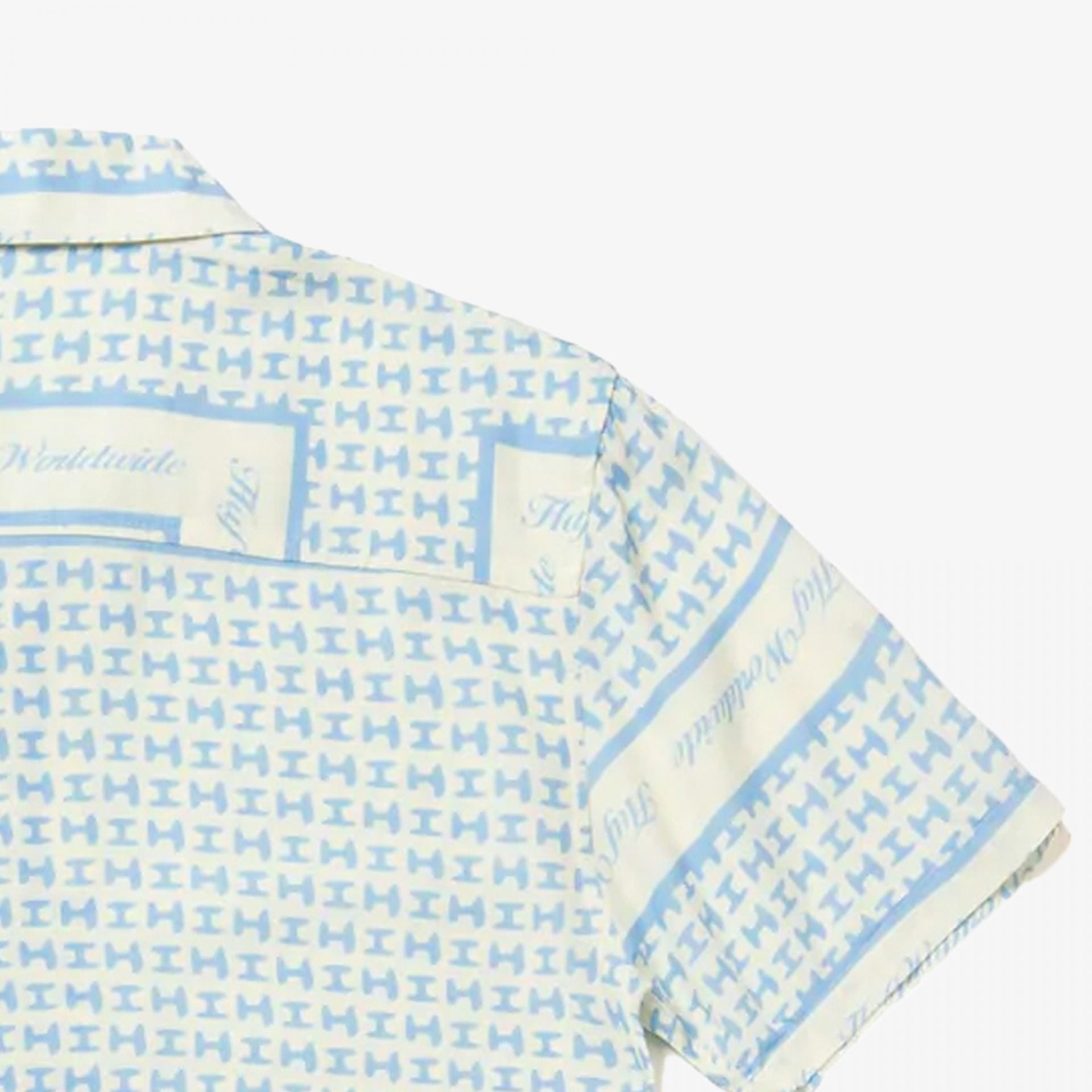 Huf | Scarf Resort Woven Top { White/blue - view 2