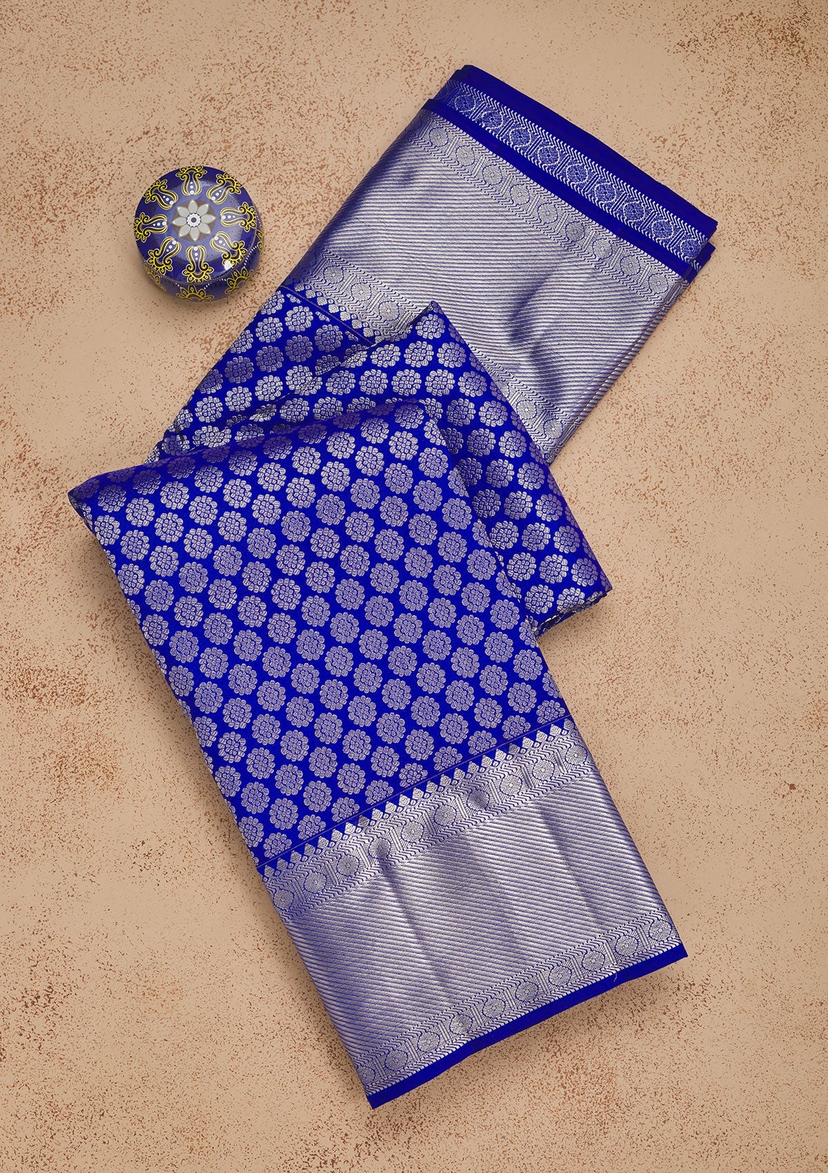 Koskii Blue Zariwork Pure Silk Saree – Women's