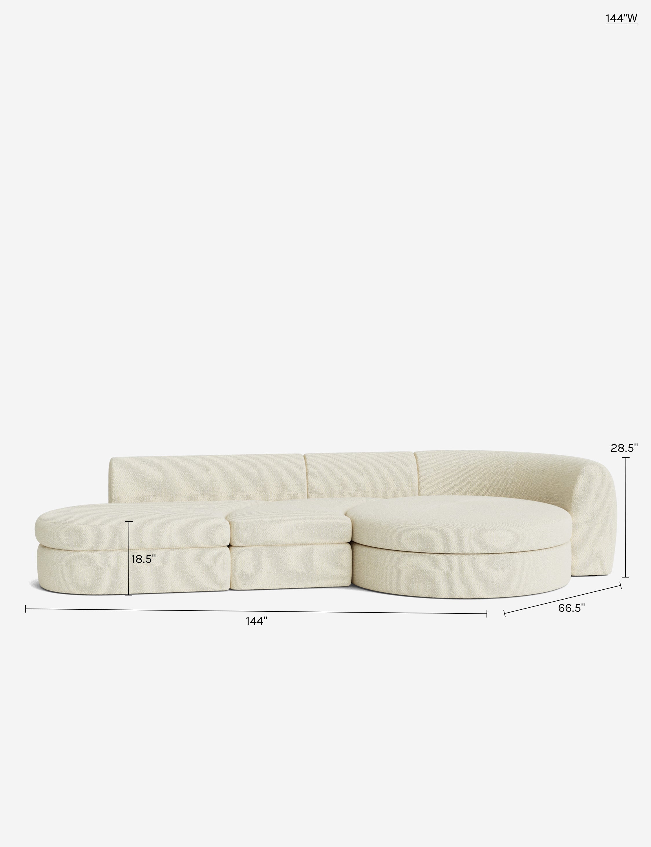 Lulu and Georgia Buckley Modular Chaise Sectional Sofa - view 237