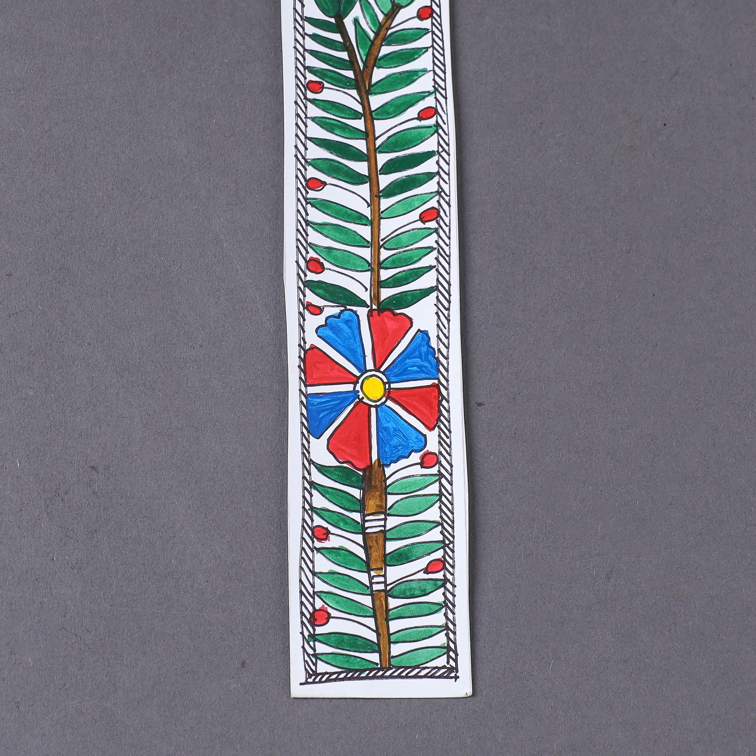 ITOKRI CRAFTS INITIATIVE Assorted - Madhubani Handpainted Bookmark (7.5 x 2 in) - view 2
