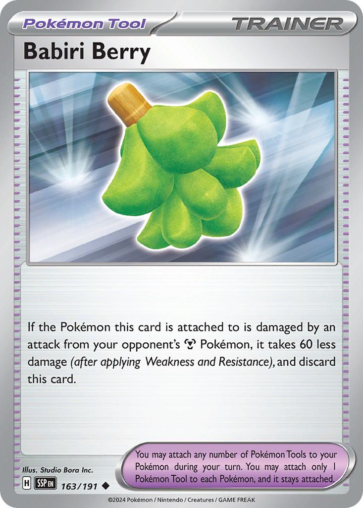 Uncommon sv08-163 non-holo – Pokémon Babiri Berry - 163/191 - Uncommon [sv08-163] [Non-Holo]