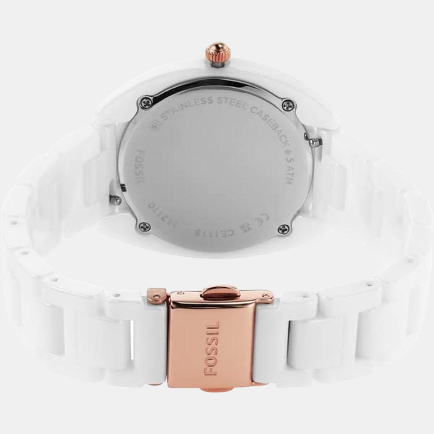 Fossil Gabby Women Quartz White Dial Analog Ceramic Watch CE1115 - view 6