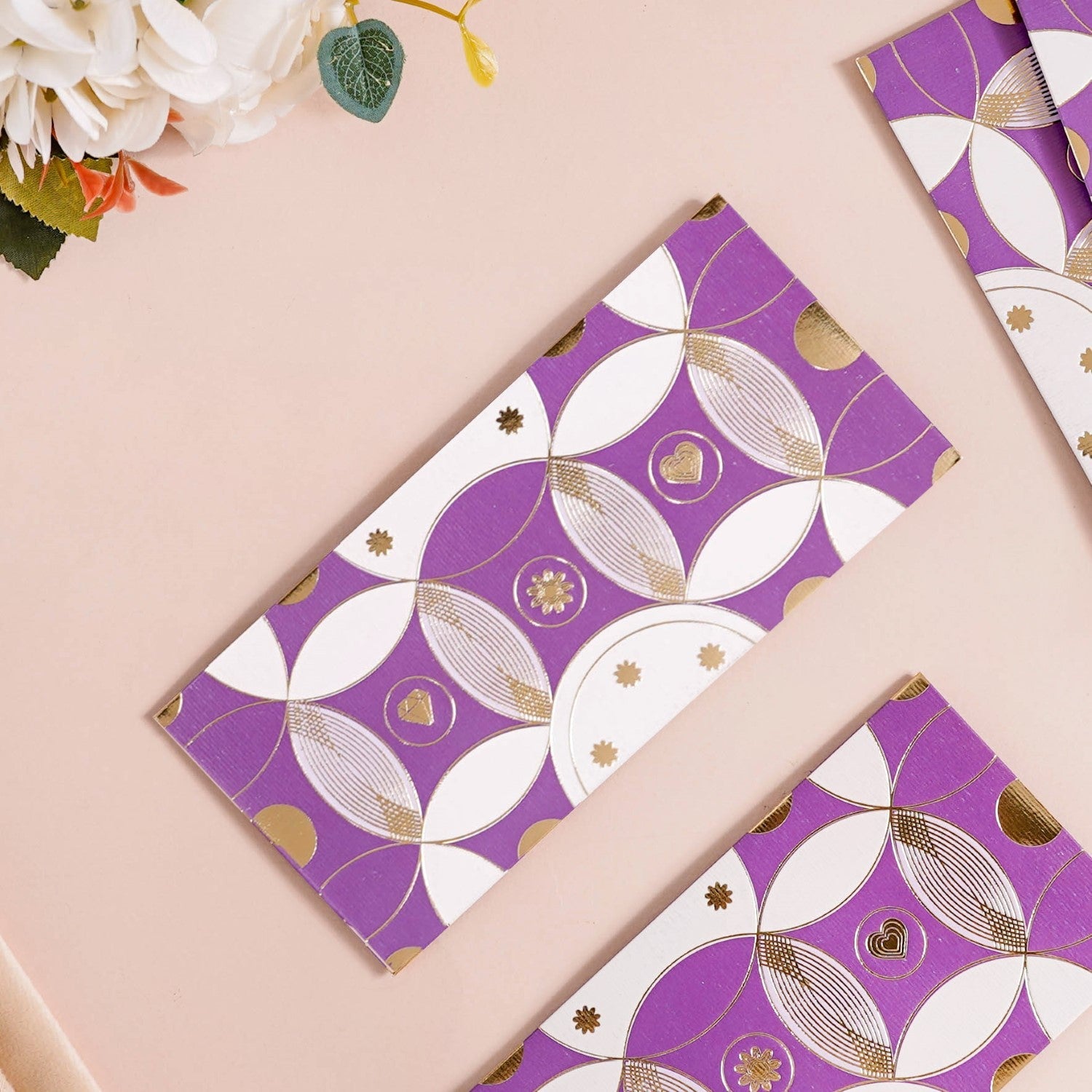 Nestasia Set Of 12 Luxury Gifting Envelope For Weddings And Birthdays Purple - view 6