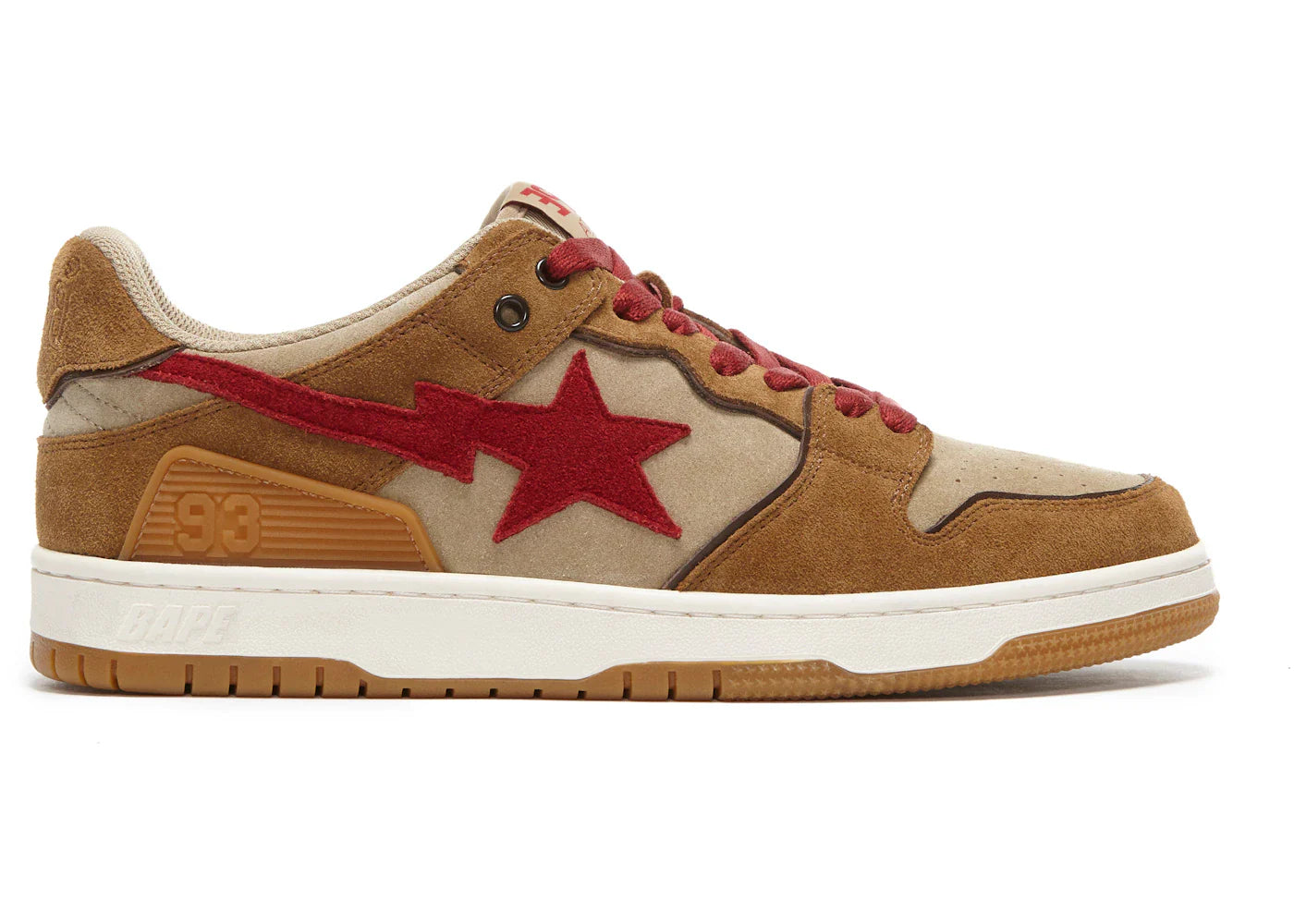 BAPE A Bathing Ape Sk8 Sta Wheat Red