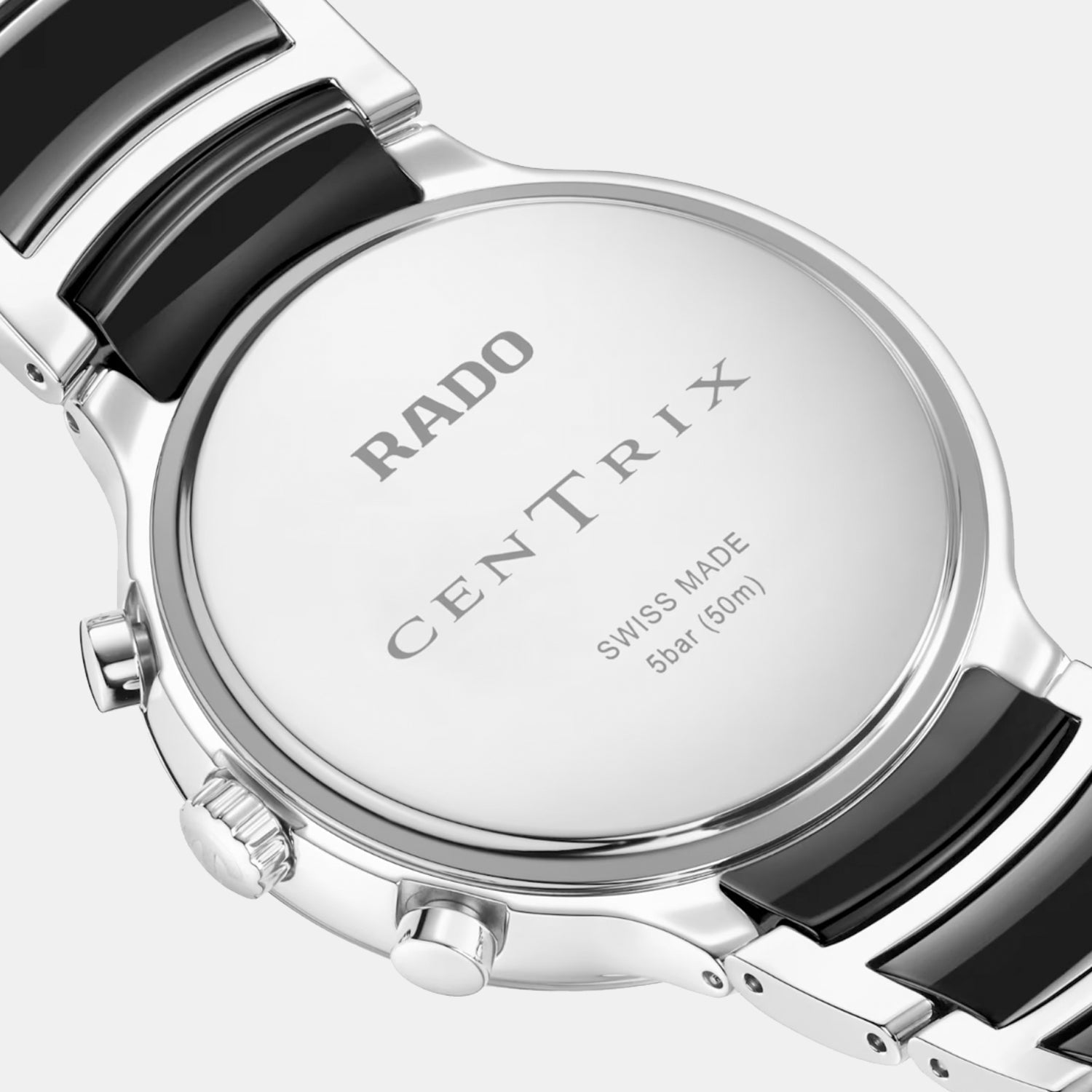 Rado Centrix Men Quartz Black Dial Chronograph Stainless Steel Watch R30210152 - view 4