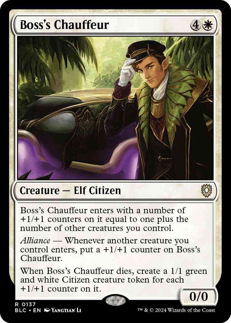 Chauffeur 137 bloomburrow – Magic Boss's Chauffeur [137] [Bloomburrow: Commander] [Non-Foil]