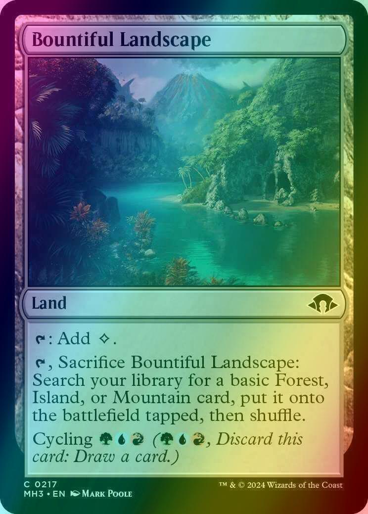 Bountiful landscape 217 – Magic Bountiful Landscape [217] [Modern Horizons 3] [Foil]