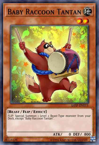 Yu-Gi-Oh! Baby Raccoon Tantan - SHSP-EN015 - Common - 1st Edition