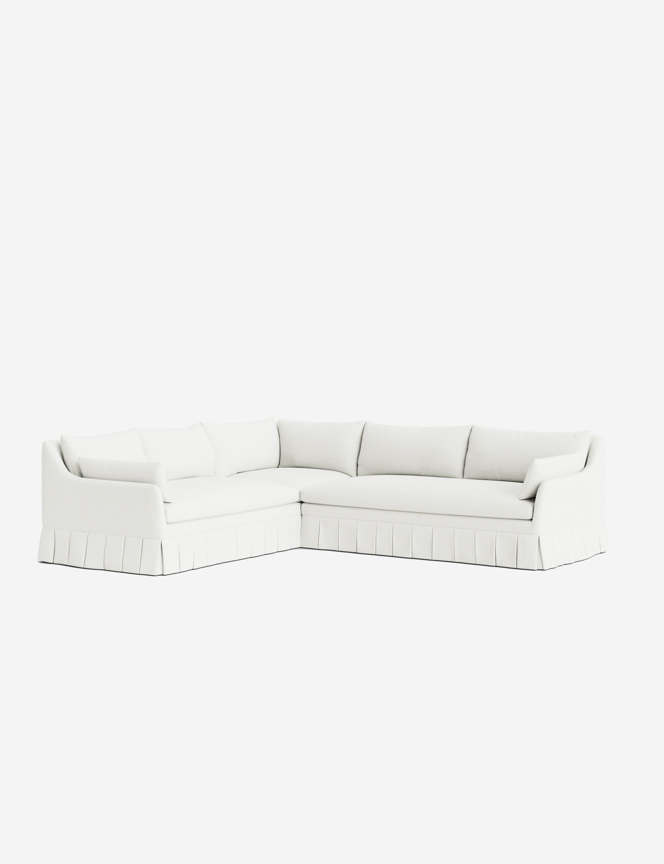 Lulu and Georgia Portola Luxe Depth Pleated Corner Sectional Sofa - view 29