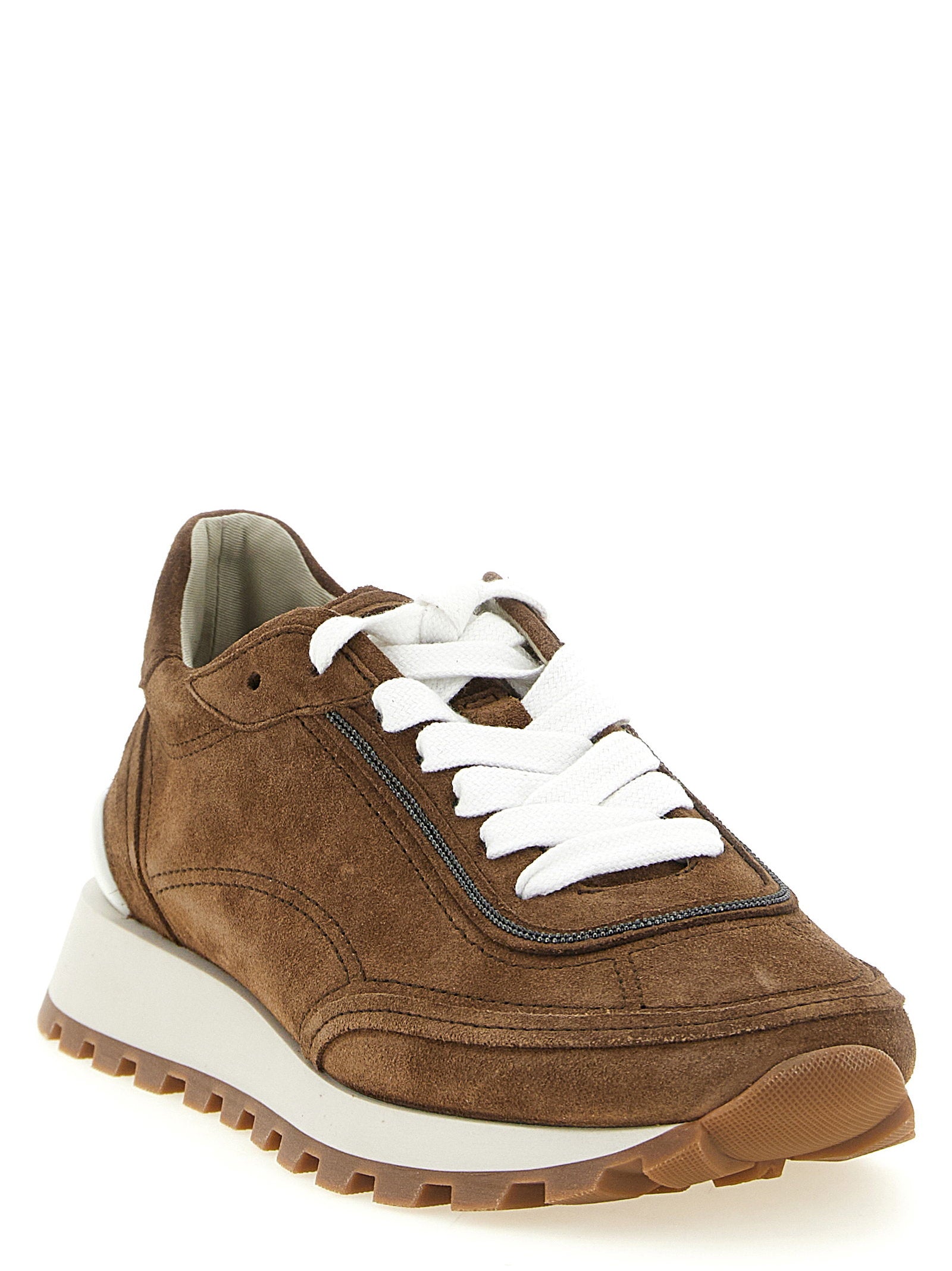 Brunello Cucinelli Monile Suede Sneakers - view 2