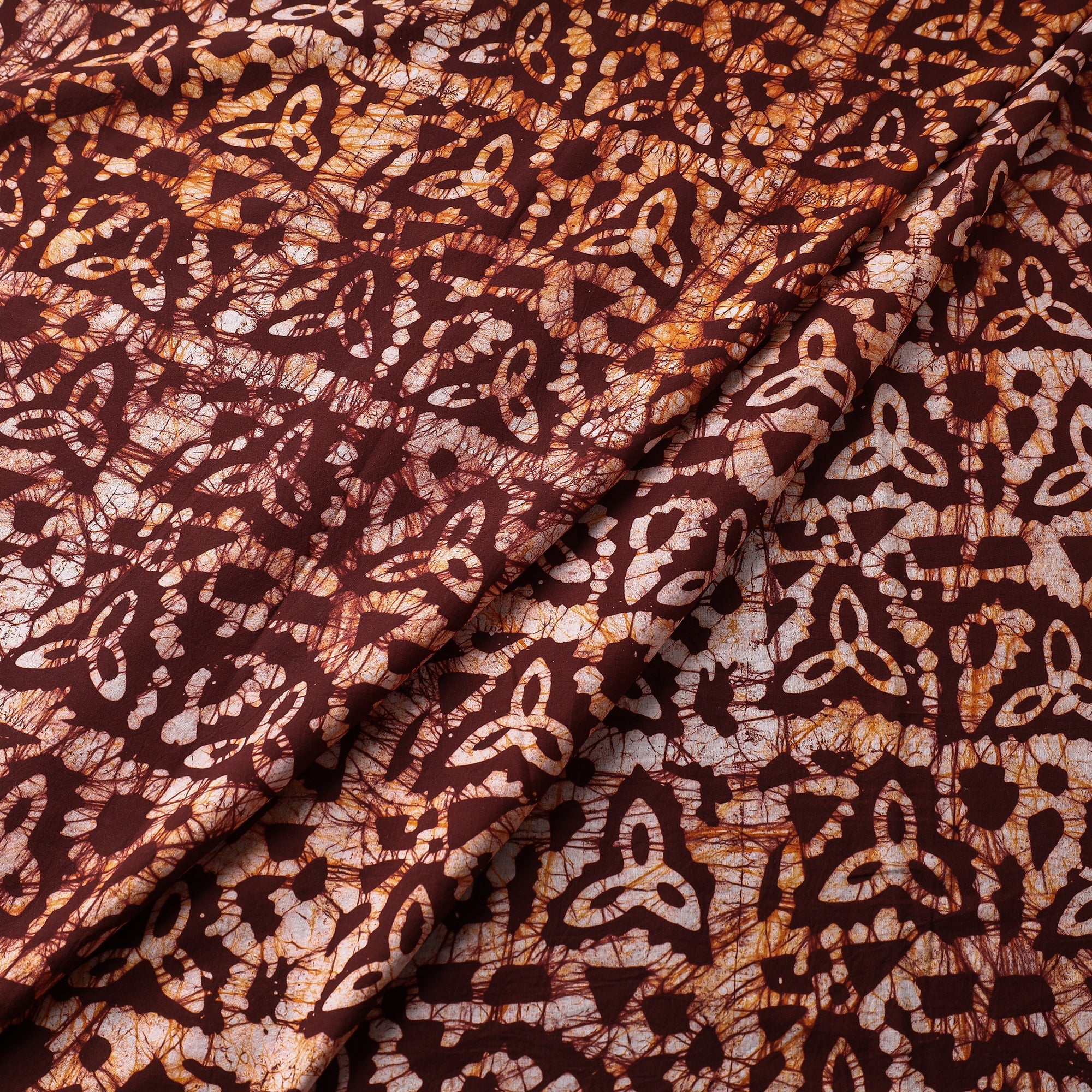BATIK BY MD. SHARIFF Brown - Hand Printed Cotton Batik Fabric - view 2